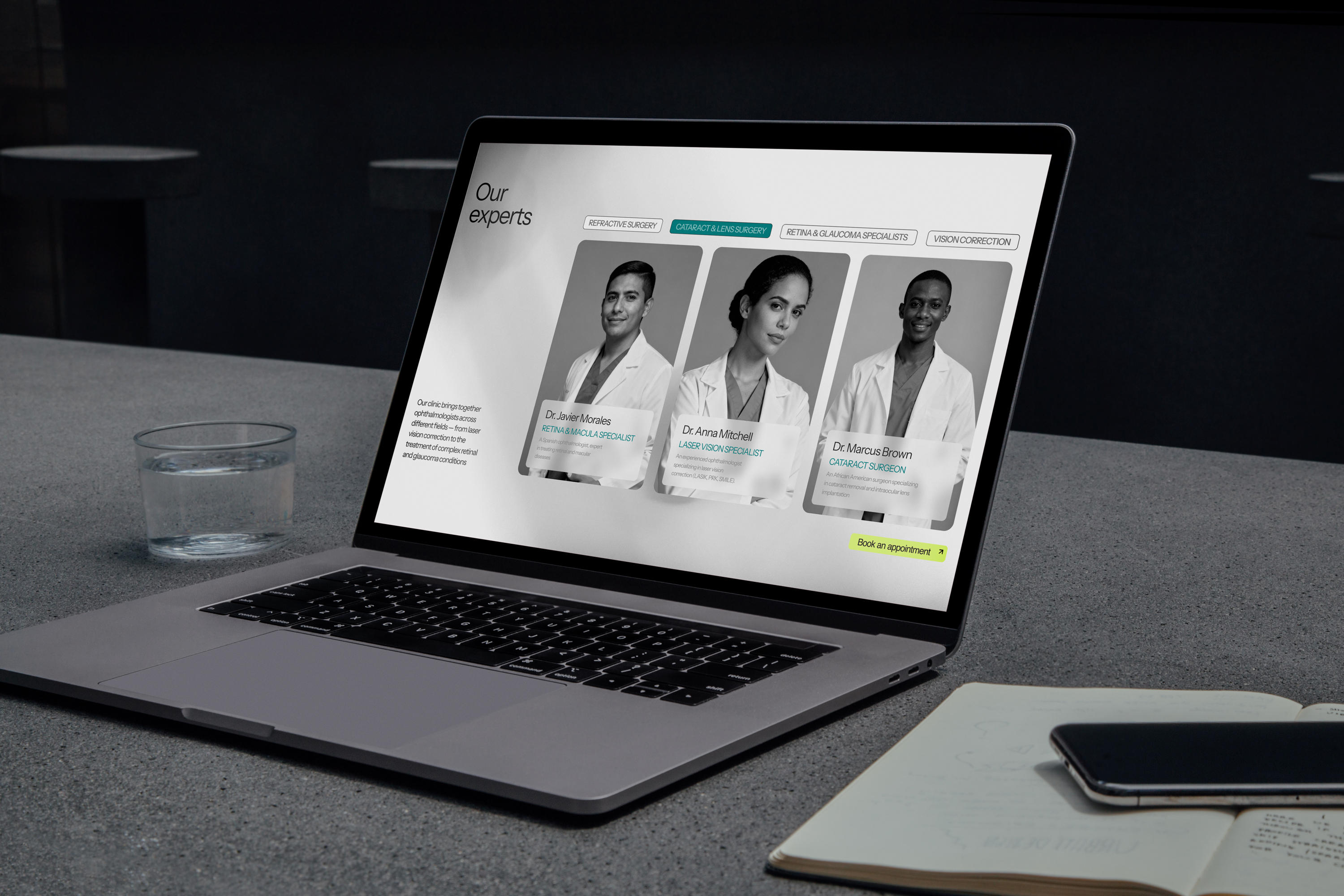 Optivex - Прогрессивная офтальмологическая клиника — Изображение №11 — Интерфейсы, Анимация на Dprofile