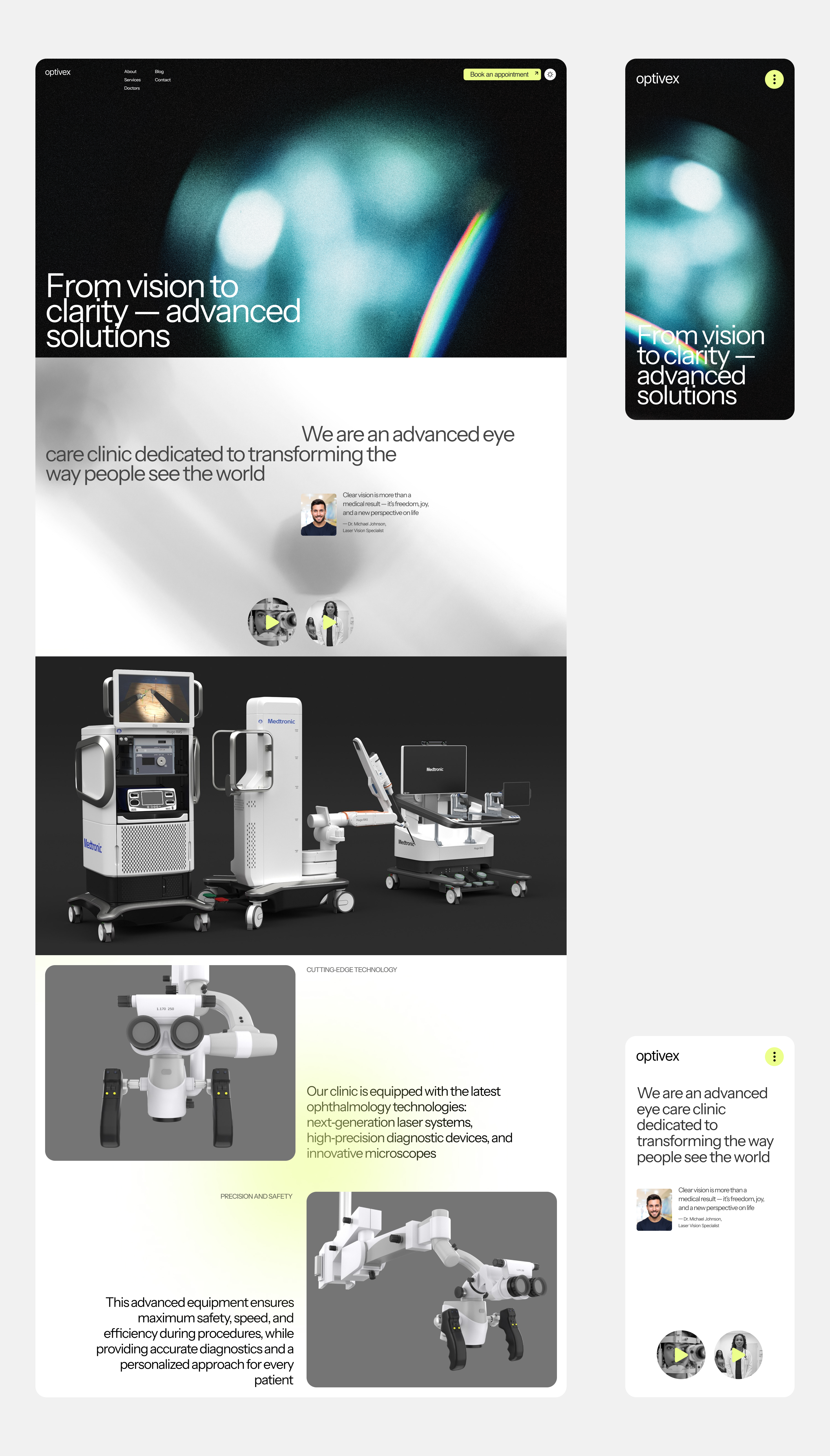 Optivex - Прогрессивная офтальмологическая клиника — Изображение №10 — Интерфейсы, Анимация на Dprofile