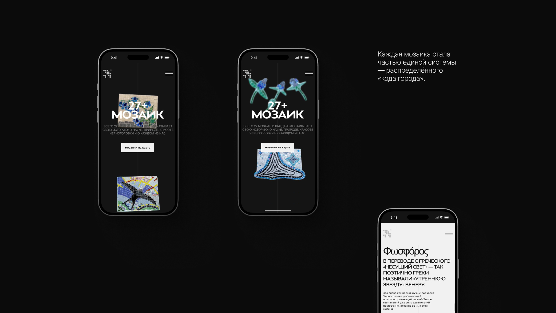 Мозаики Черноголовки — Изображение №8 — Интерфейсы, Брендинг на Dprofile