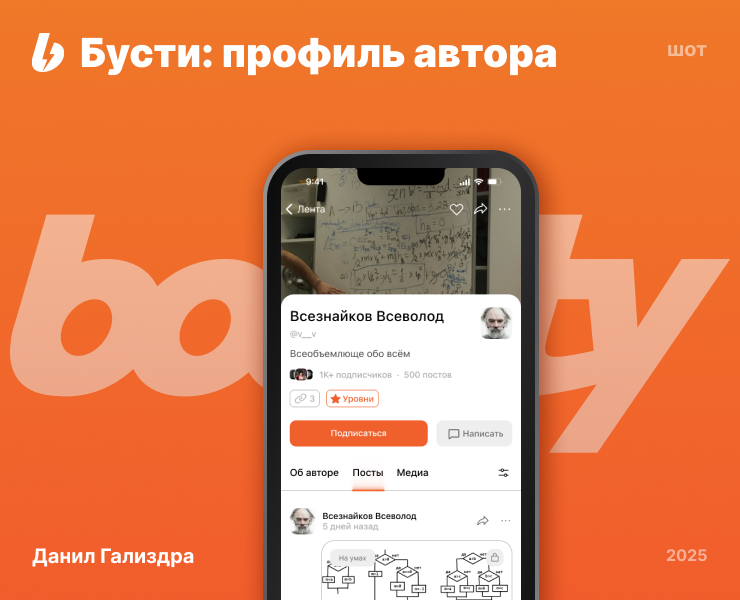 Бусти: профиль автора на Dprofile