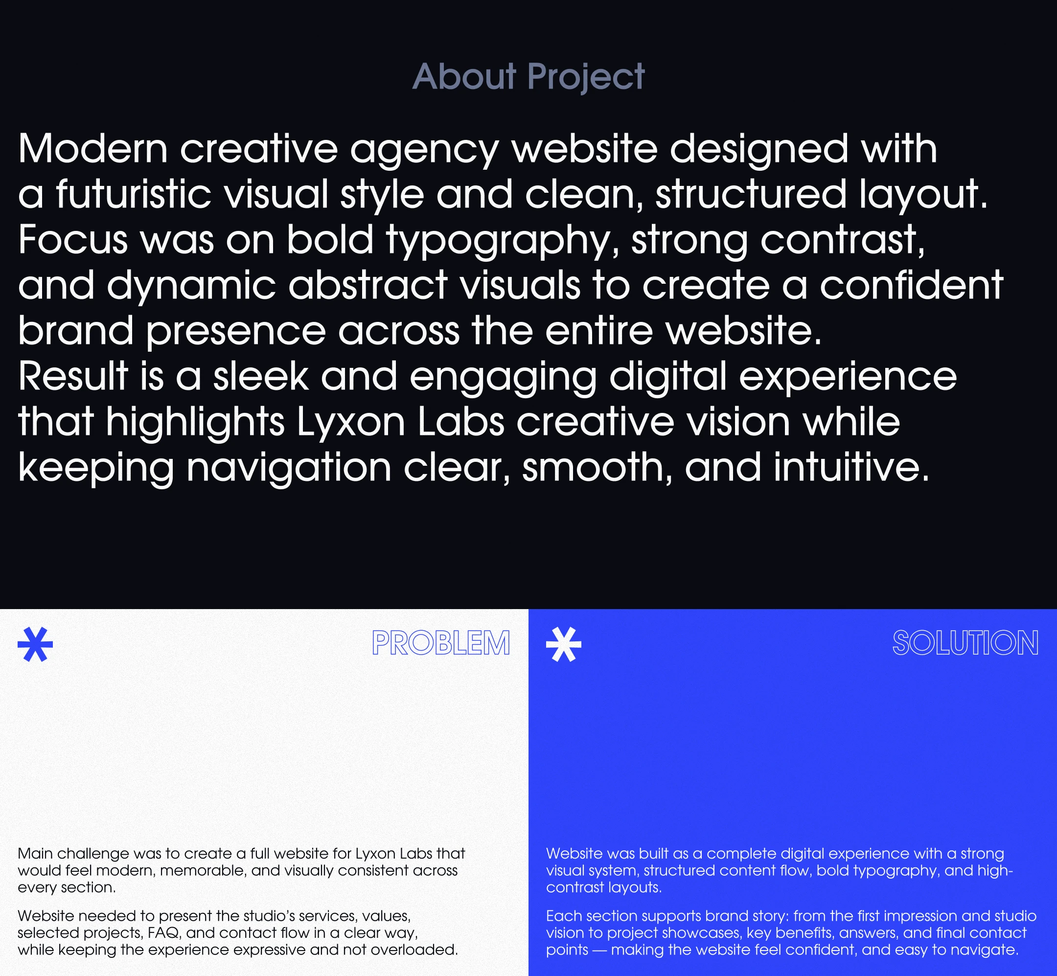 LYXON LABS • Digital Studio Website Concept — Изображение №2 — Интерфейсы на Dprofile