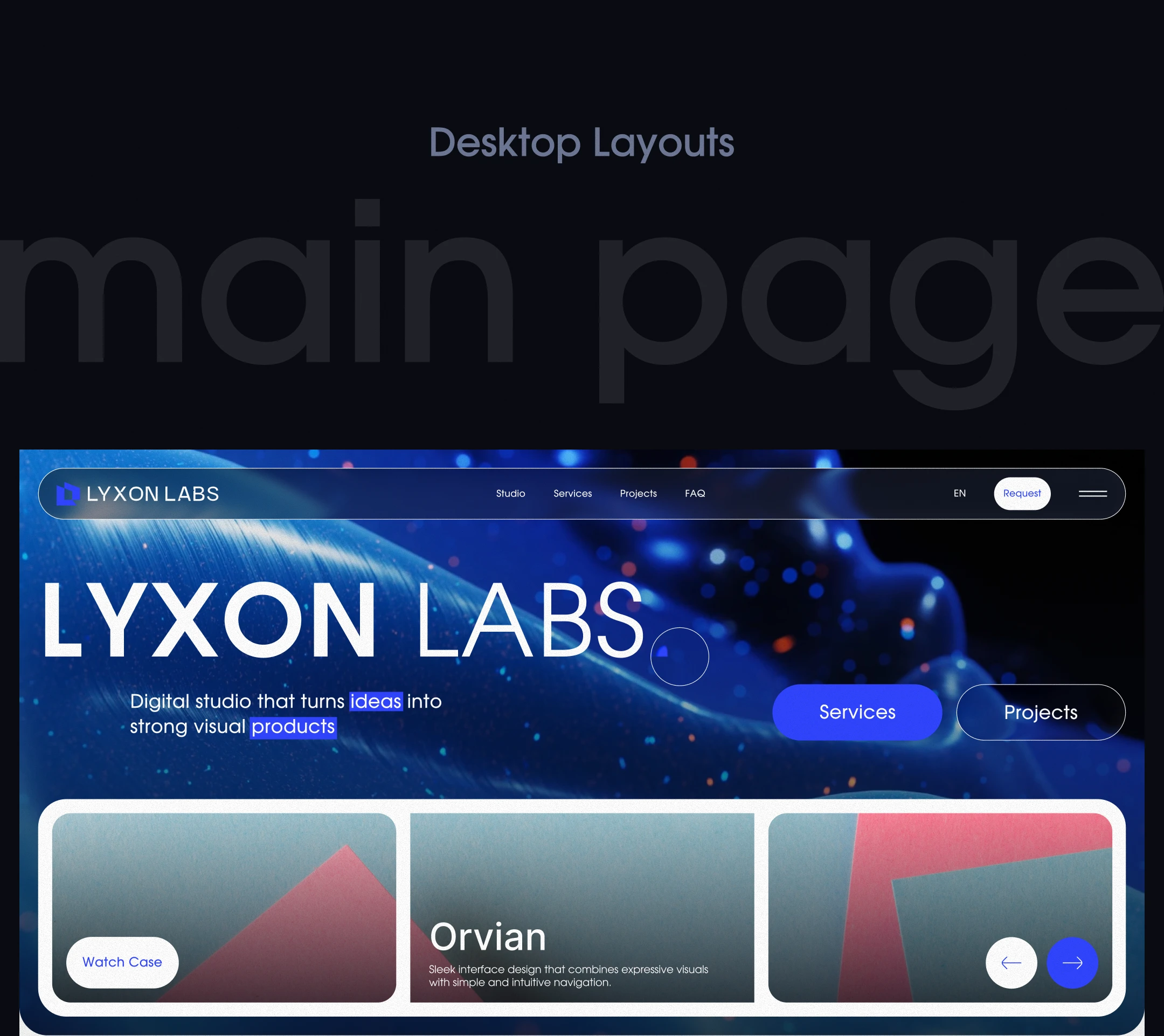 LYXON LABS • Digital Studio Website Concept — Изображение №7 — Интерфейсы на Dprofile