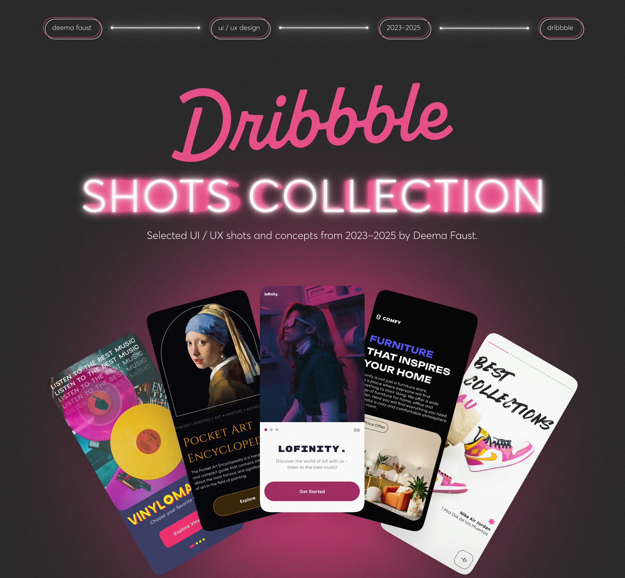 DRIBBBLE SHOTS COLLECTION • 2023–2025 — Изображение №1 — Интерфейсы на Dprofile