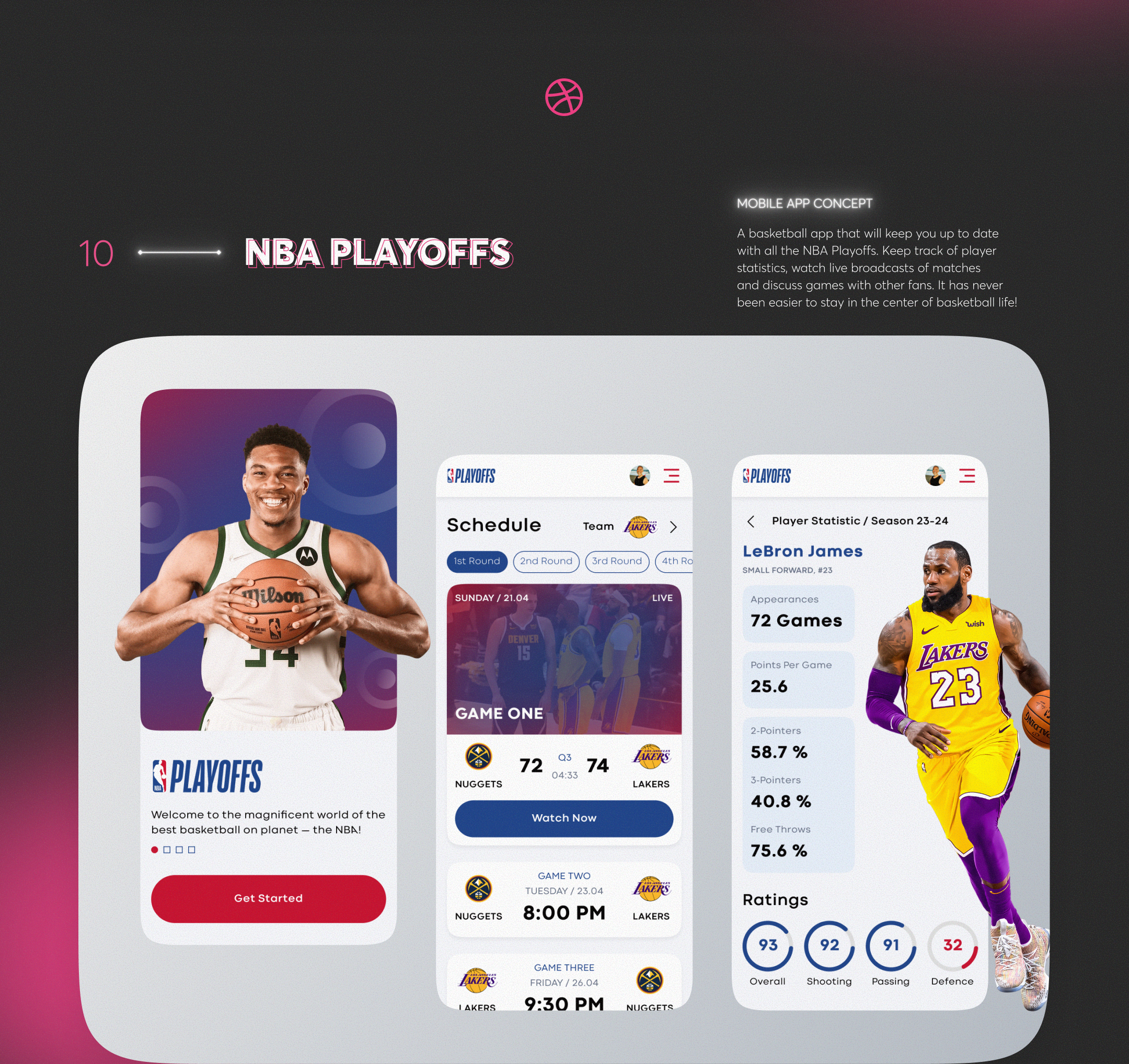 DRIBBBLE SHOTS COLLECTION • 2023–2026 — Изображение №11 — Интерфейсы на Dprofile