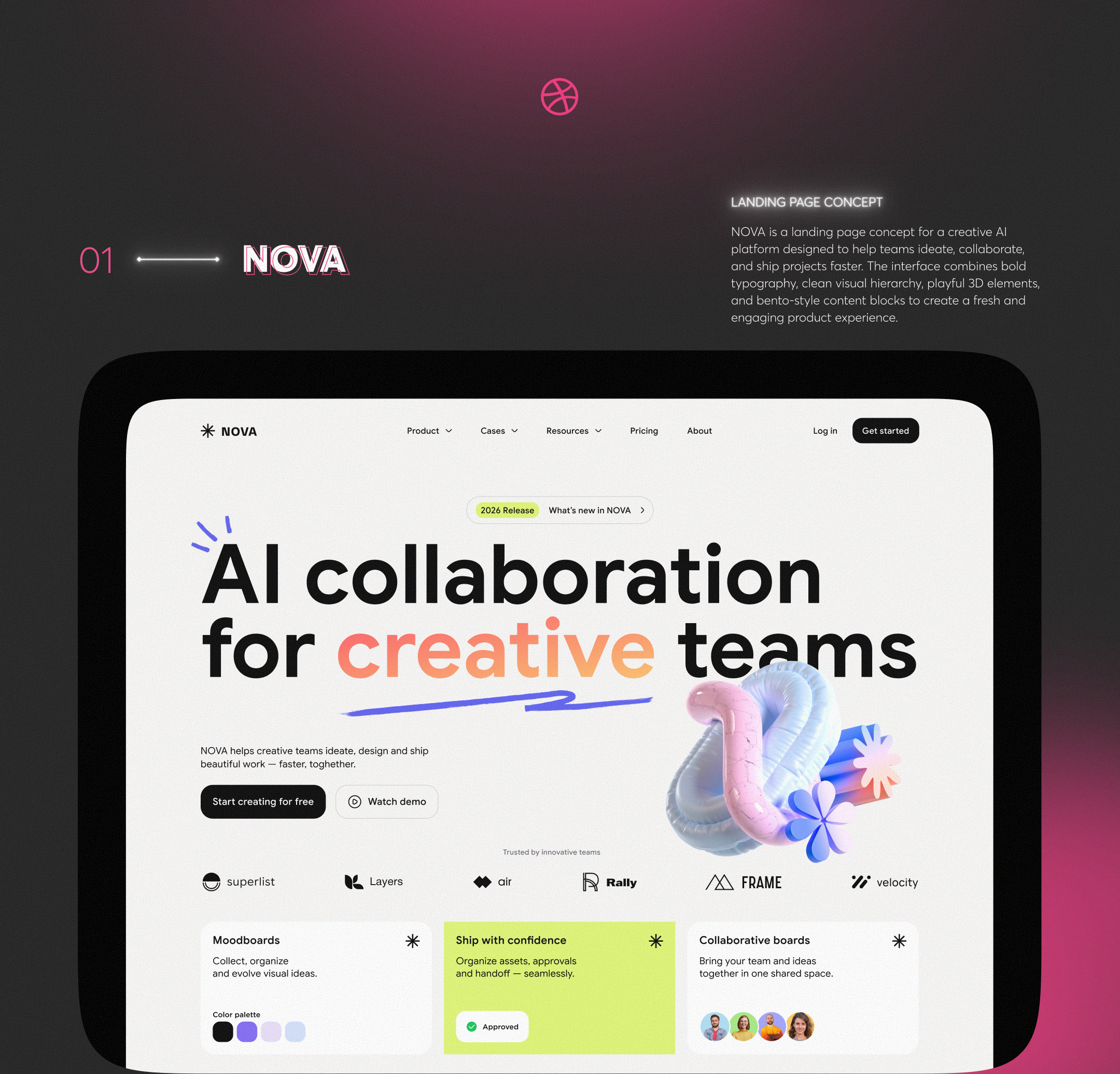 DRIBBBLE SHOTS COLLECTION • 2023–2026 — Изображение №2 — Интерфейсы на Dprofile