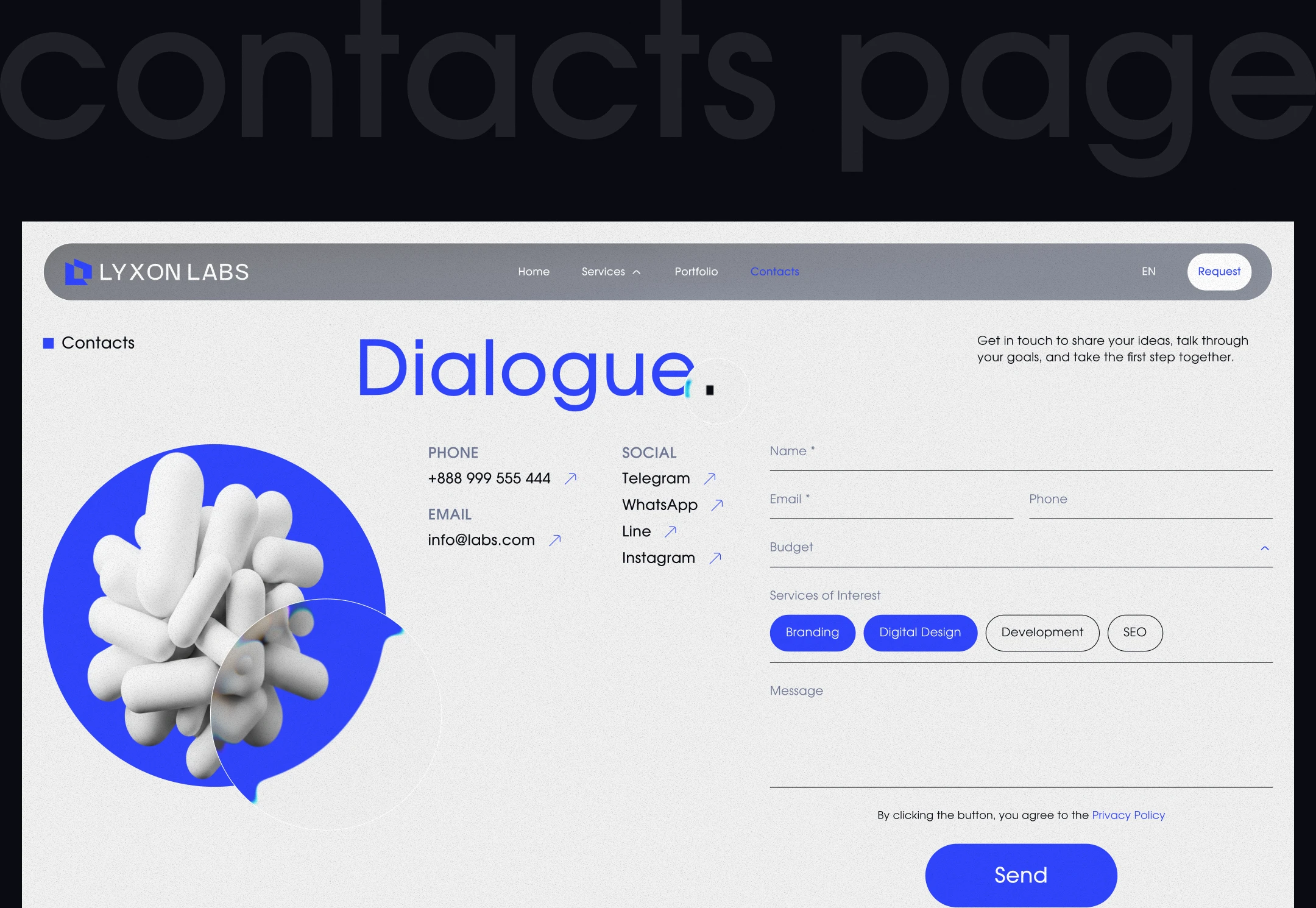LYXON LABS • Digital Studio Website Concept — Изображение №21 — Интерфейсы на Dprofile