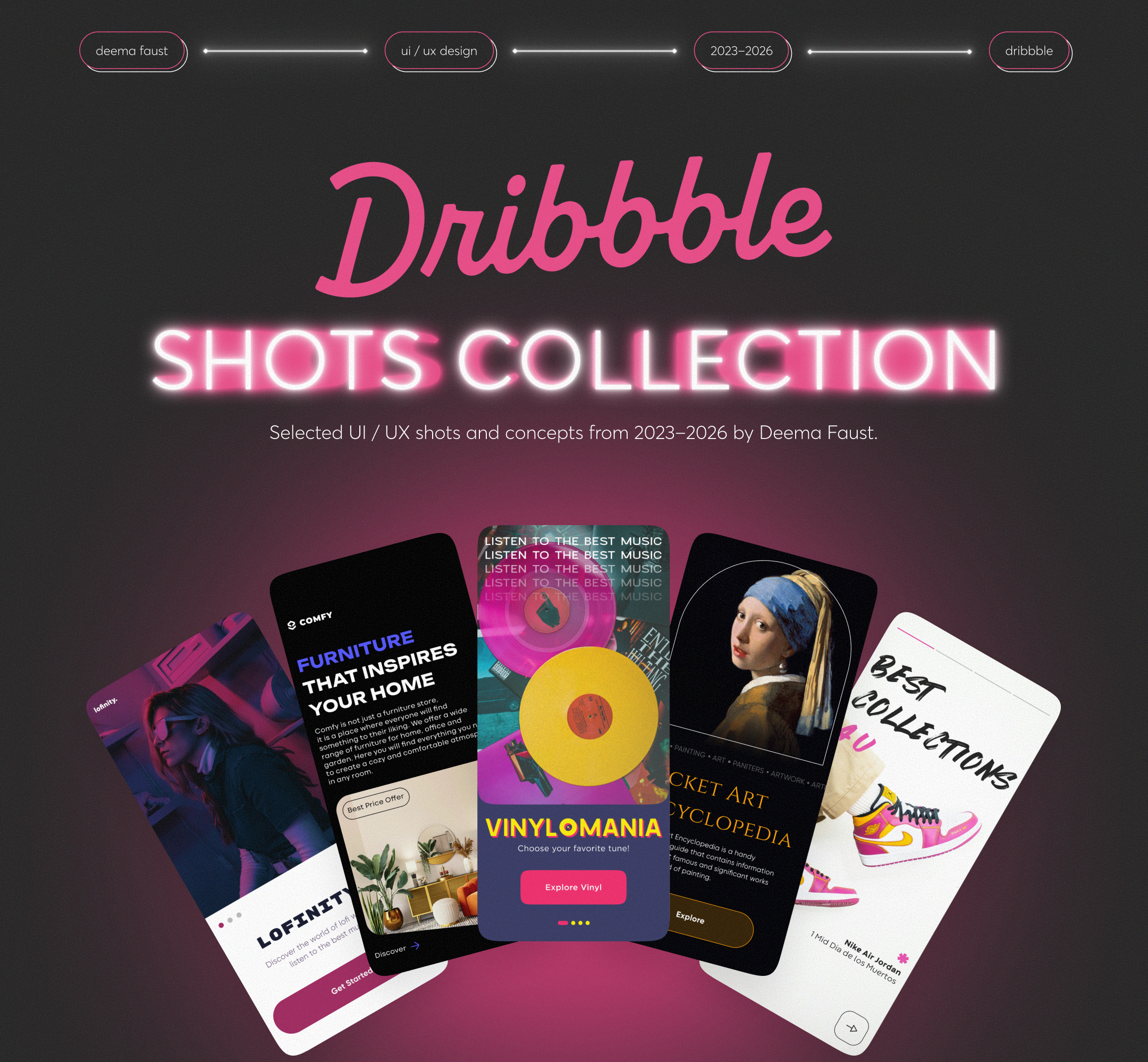 DRIBBBLE SHOTS COLLECTION • 2023–2026 — Изображение №1 — Интерфейсы на Dprofile