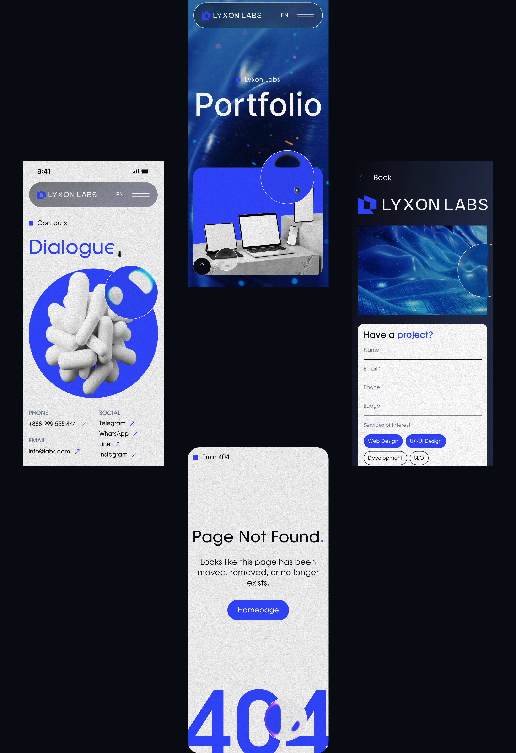 LYXON LABS • Digital Studio Website Concept — Изображение №26 — Интерфейсы на Dprofile