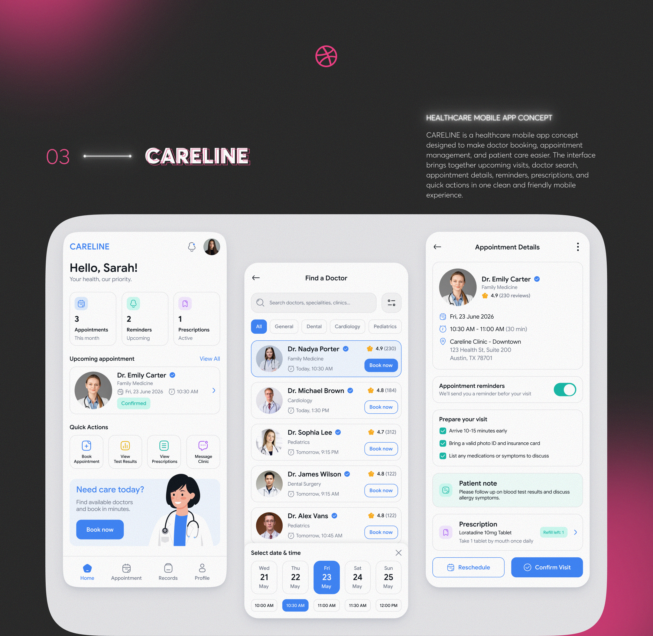 DRIBBBLE SHOTS COLLECTION • 2023–2026 — Изображение №4 — Интерфейсы на Dprofile