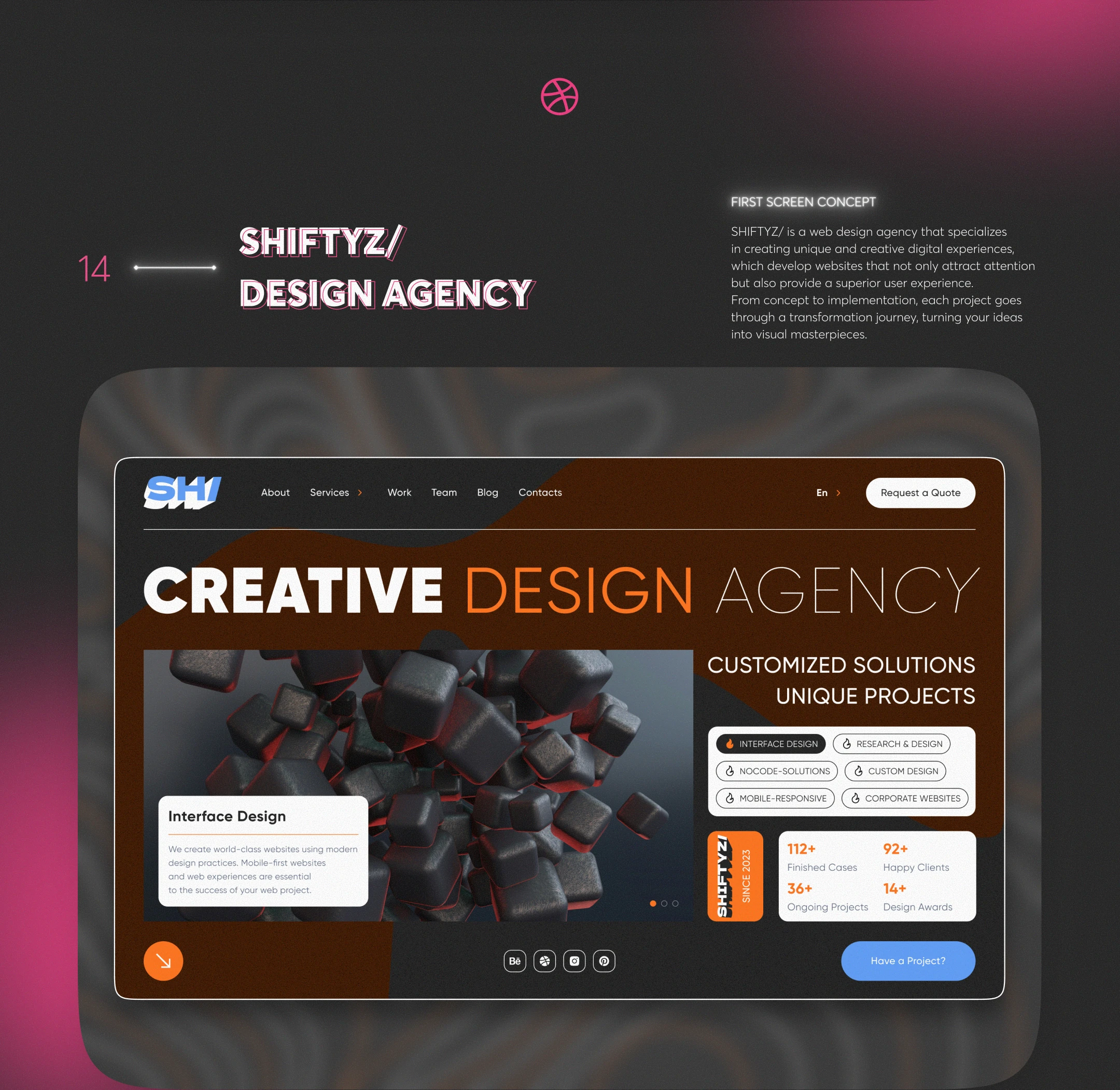 DRIBBBLE SHOTS COLLECTION • 2023–2025 — Изображение №15 — Интерфейсы на Dprofile