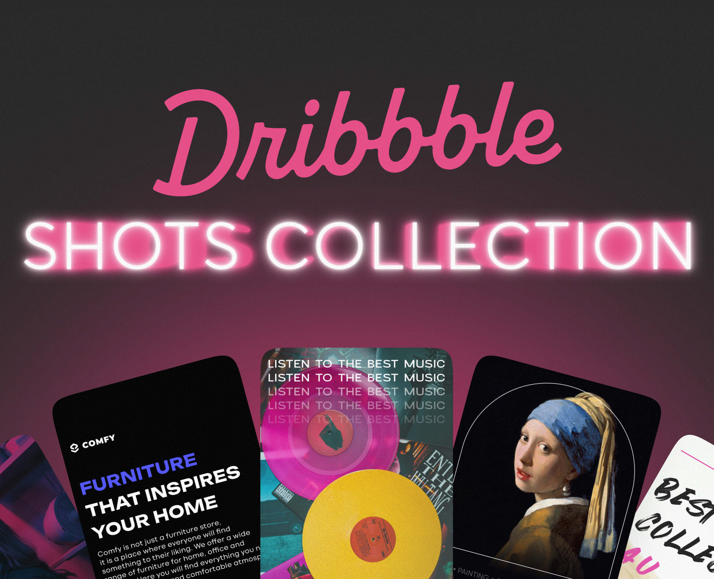 DRIBBBLE SHOTS COLLECTION • 2023–2026 — Интерфейсы на Dprofile