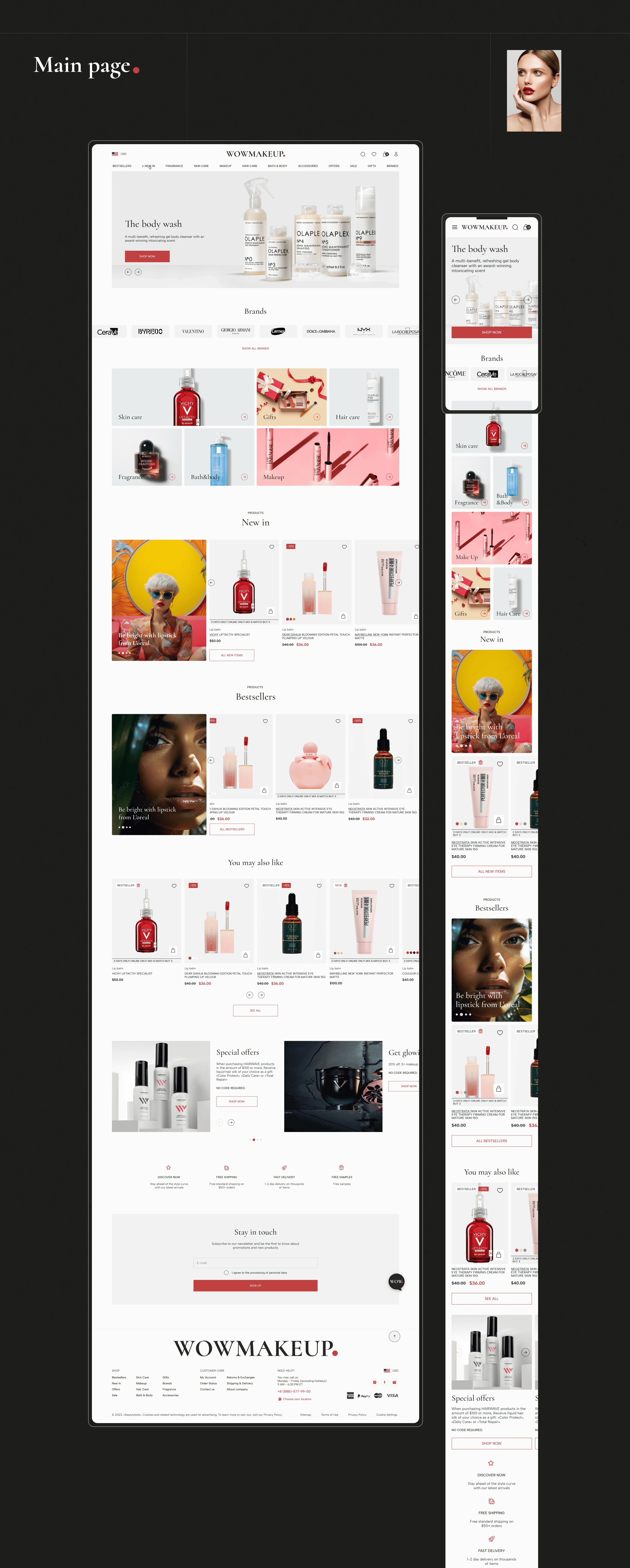 Cosmetics E-Commerce Website — Изображение №3 — Интерфейсы на Dprofile