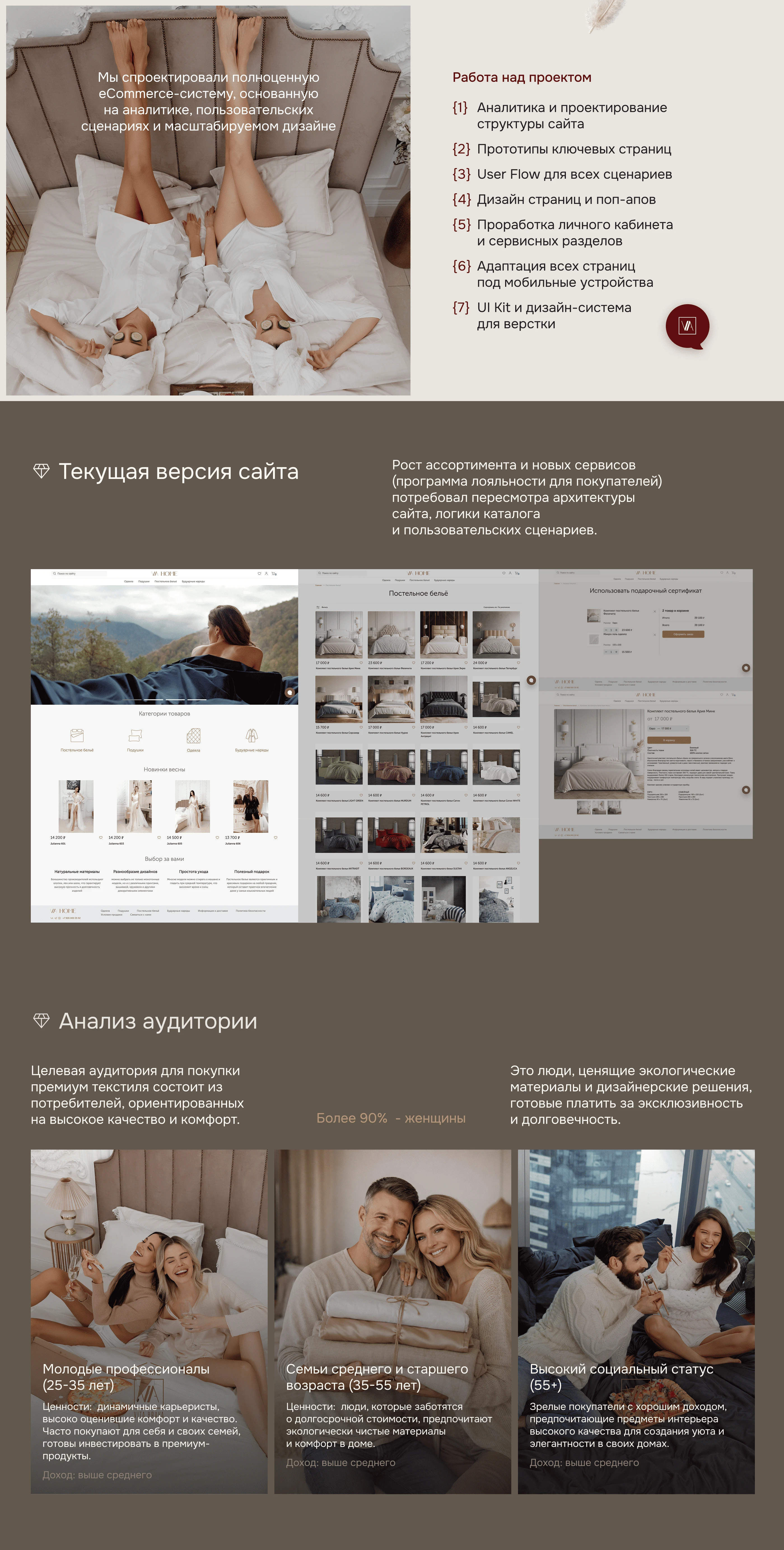 Редизайн интернет-магазина премиального постельного белья — Изображение №4 — Интерфейсы на Dprofile