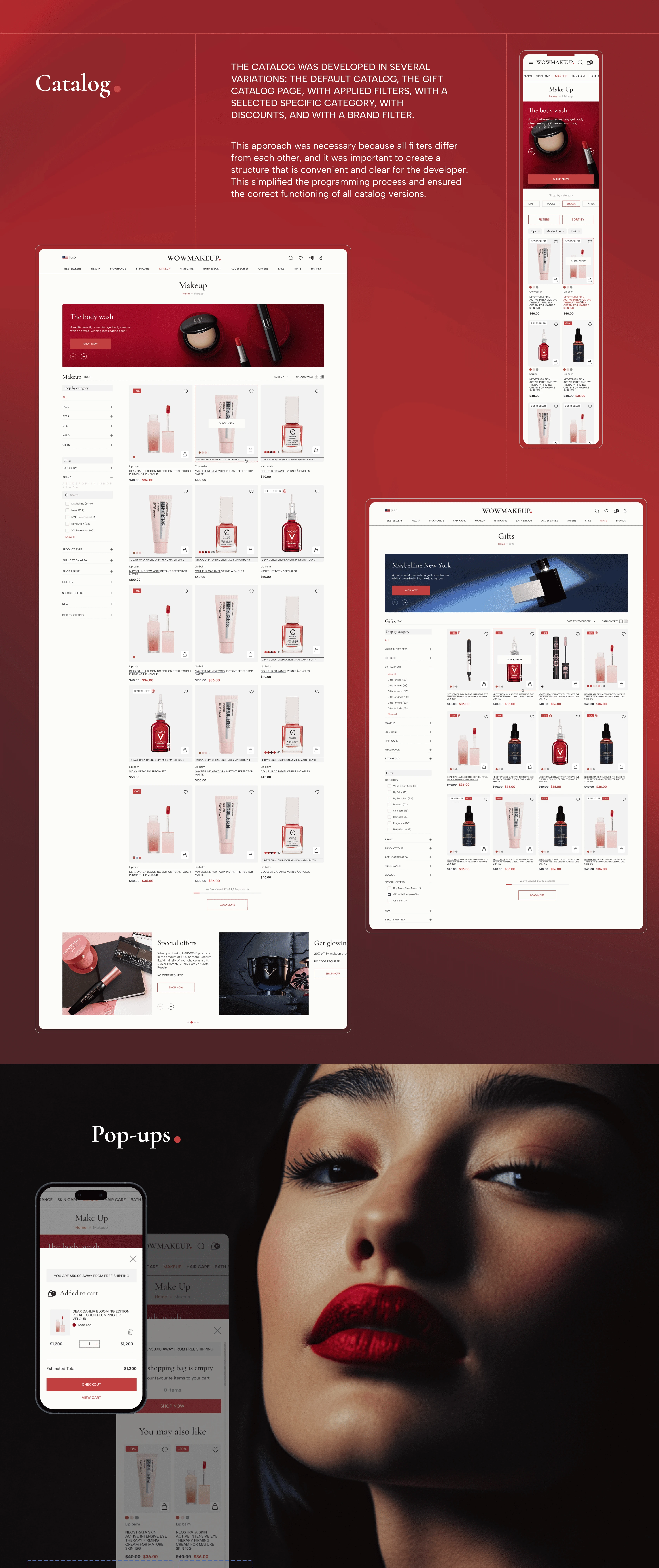 Cosmetics E-Commerce Website — Изображение №4 — Интерфейсы на Dprofile