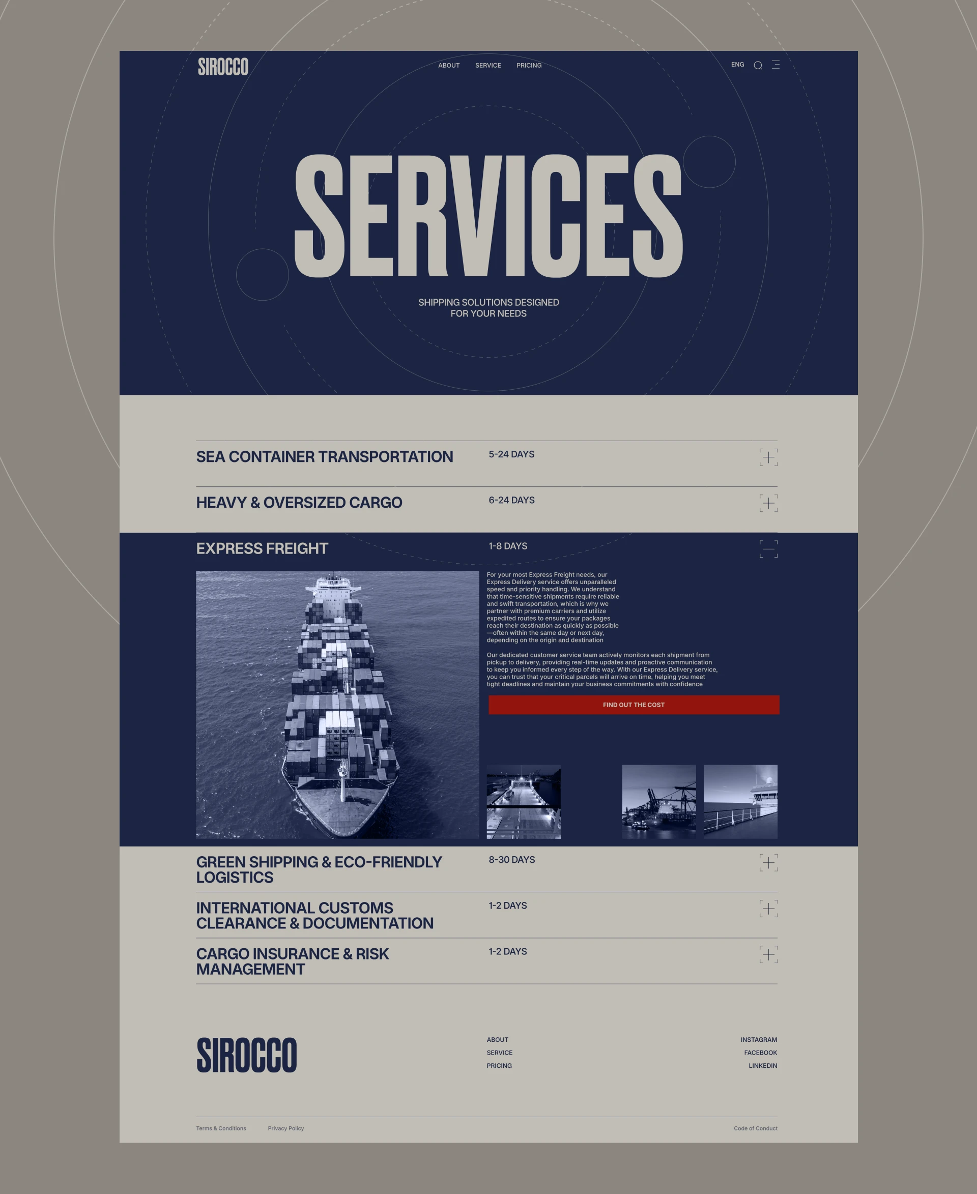 SIROCCO | Corporate website — Изображение №9 — Интерфейсы на Dprofile