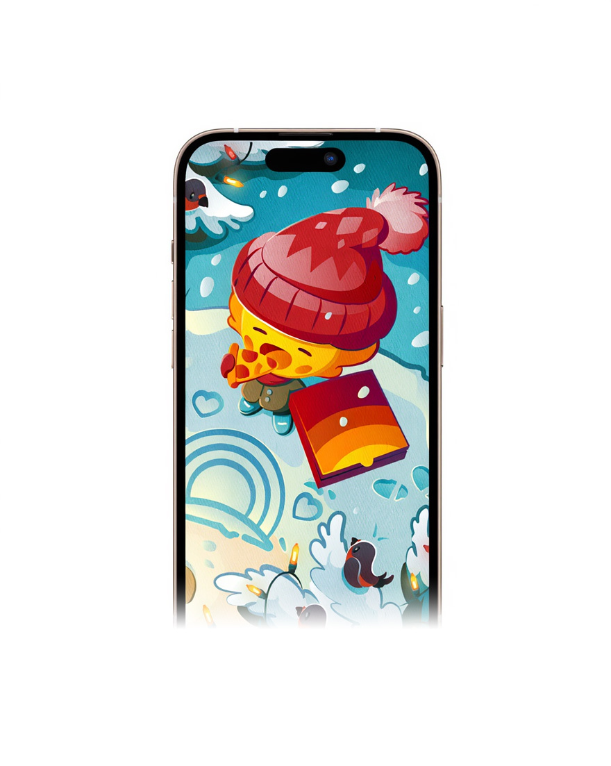 Новогодняя обложка для приложения Tashir pizza 🍕 — Изображение №4 — Иллюстрация, Графика на Dprofile