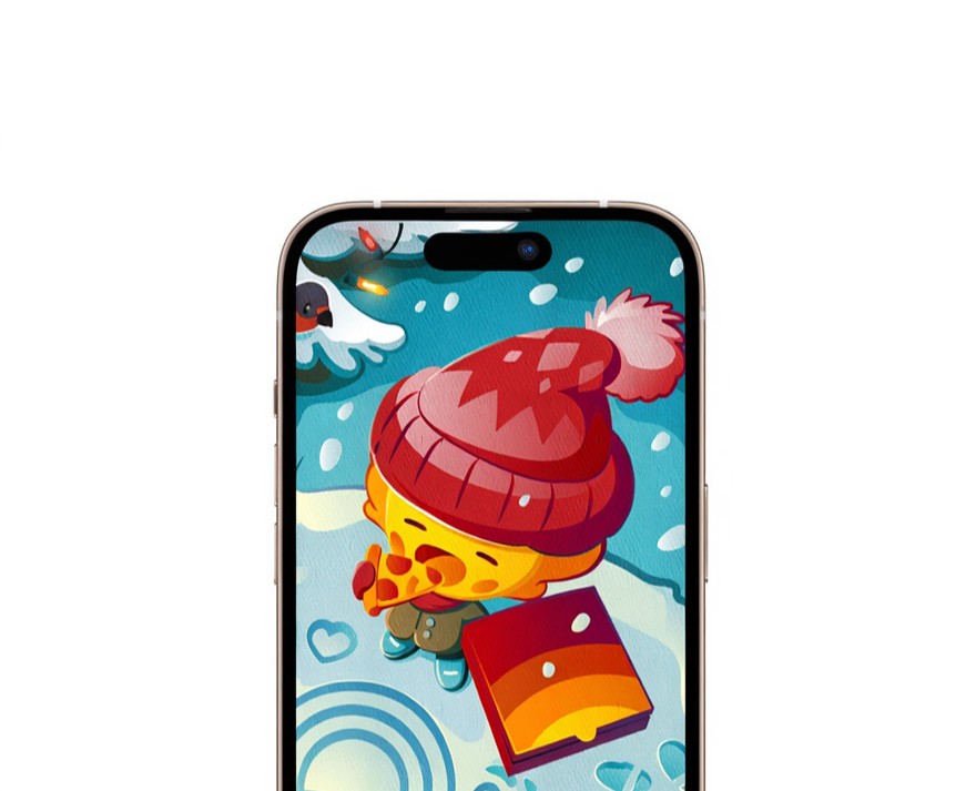 Новогодняя обложка для приложения Tashir pizza 🍕 на Dprofile