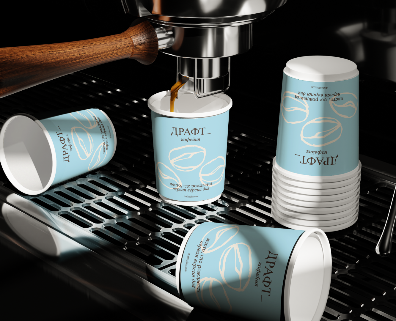 COFFEE SHOP IDENTITY | ДИЗАЙН КОФЕЙНИ | ДРАФТ_ — Брендинг на Dprofile