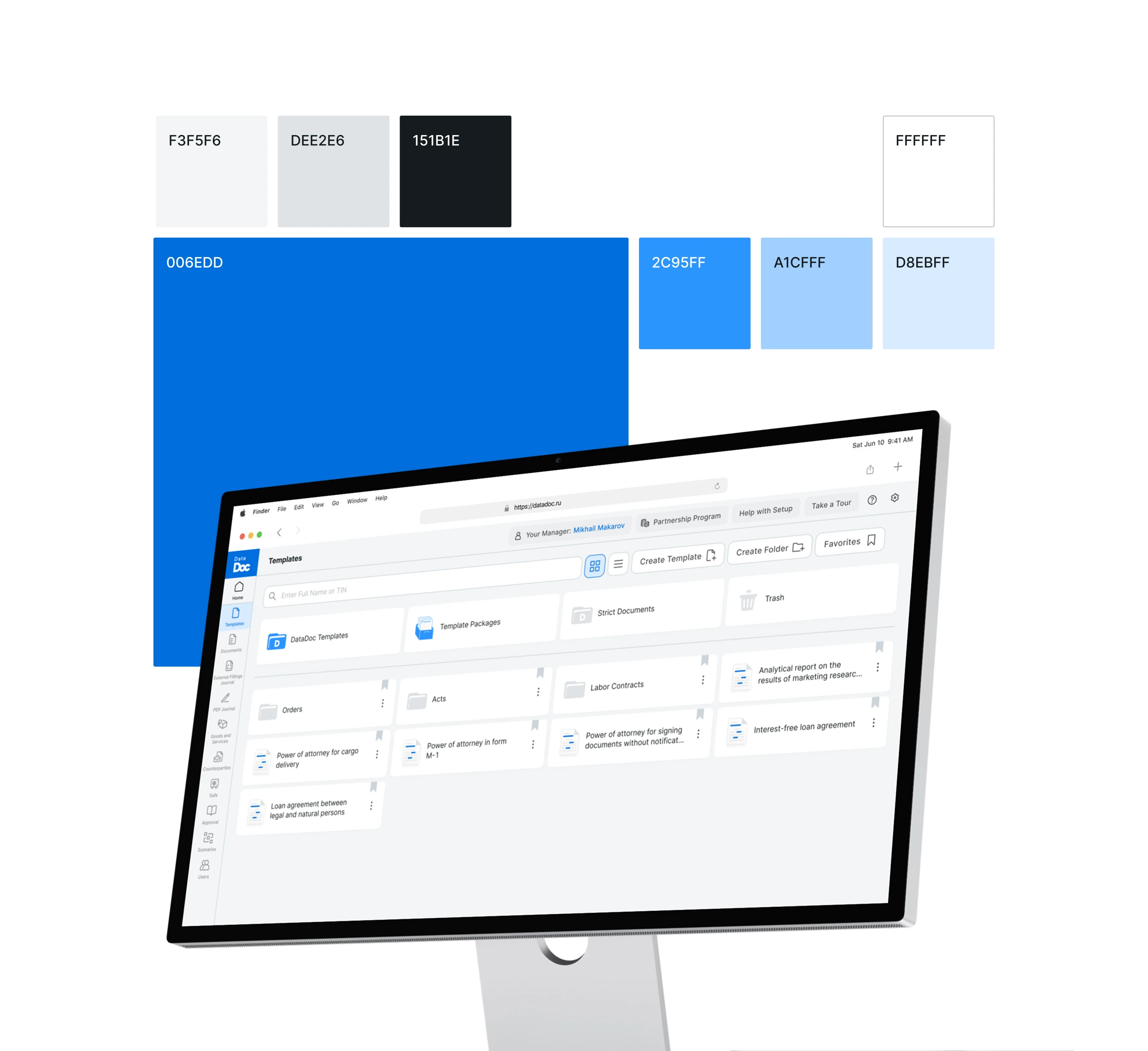 DataDoc — SaaS | E-Docs & Workflow — Изображение №7 — Интерфейсы на Dprofile