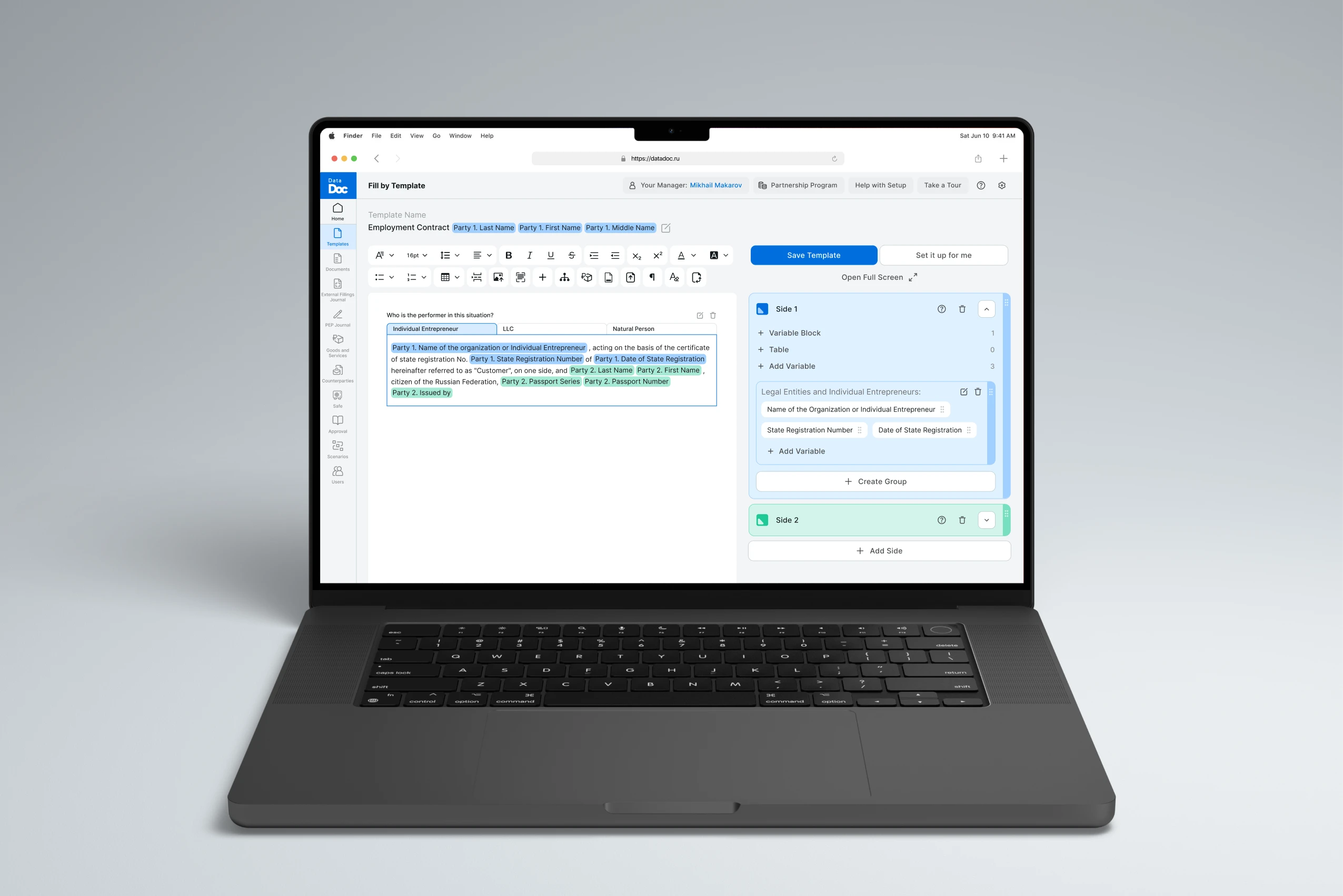 DataDoc — SaaS | E-Docs & Workflow — Изображение №15 — Интерфейсы на Dprofile