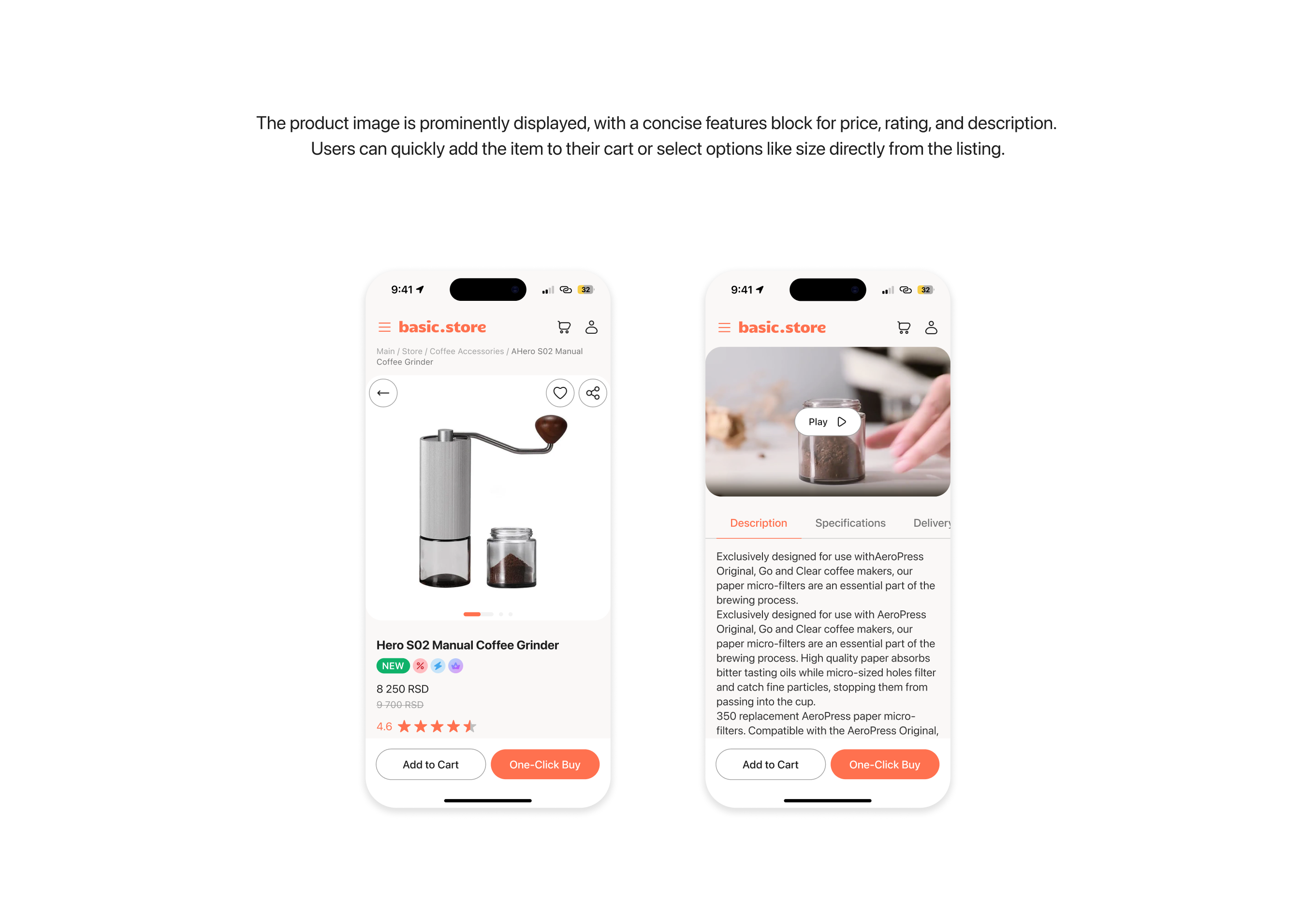 basic | Cofee Store | UI/UX Design — Изображение №10 — Интерфейсы на Dprofile