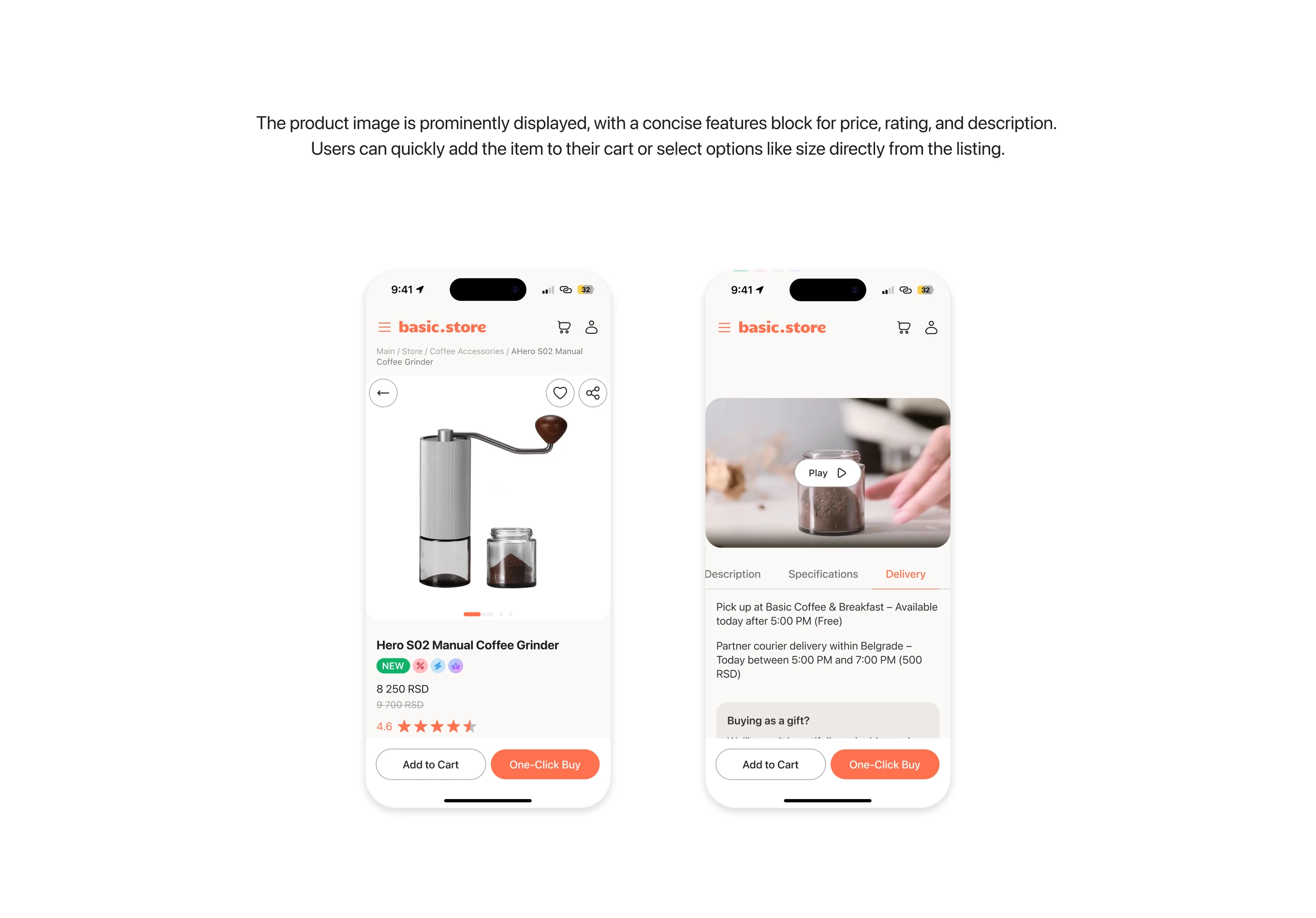basic | Cofee Store | UI/UX Design — Изображение №10 — Интерфейсы на Dprofile