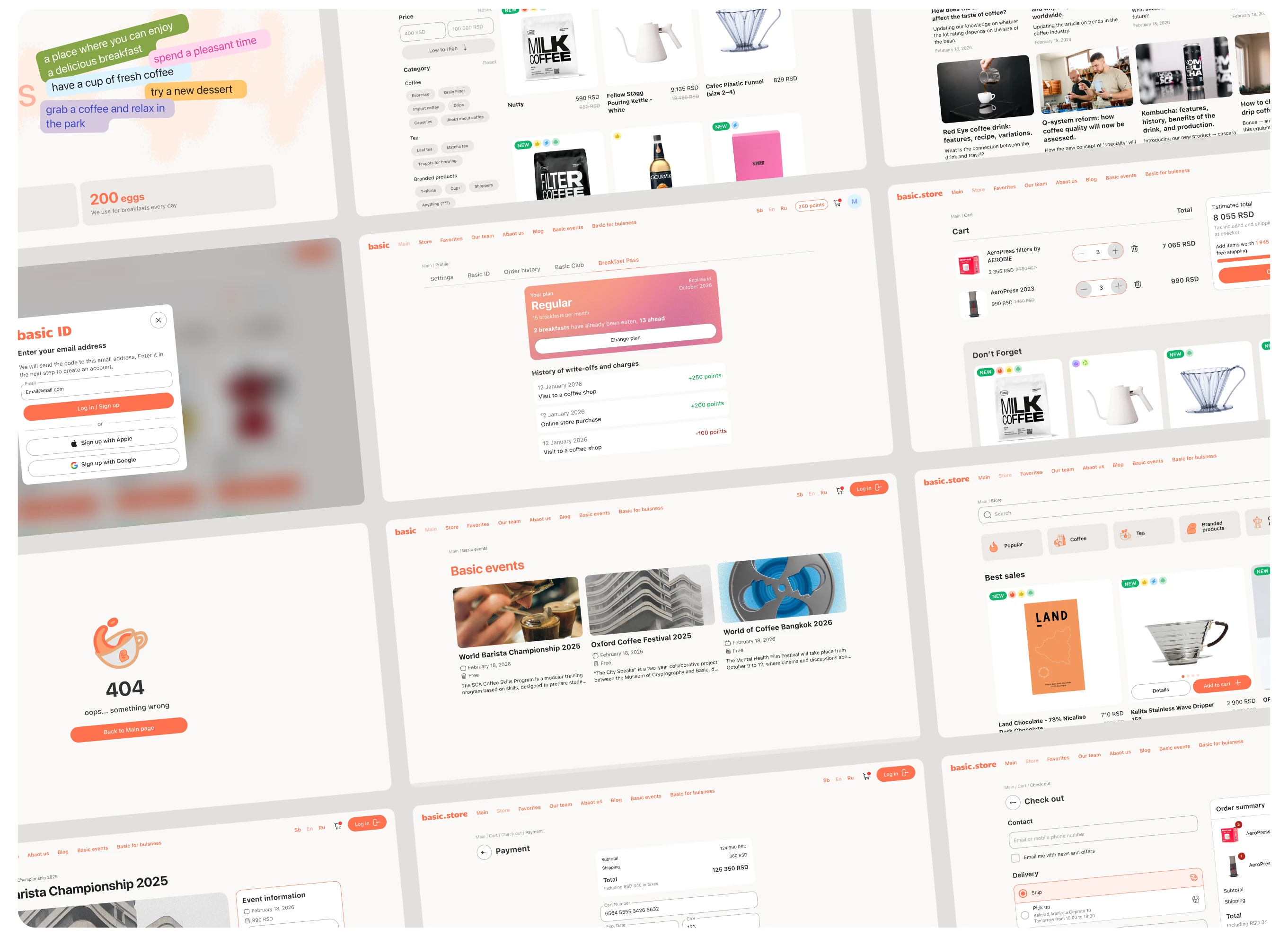 basic | Cofee Store | UI/UX Design — Изображение №16 — Интерфейсы на Dprofile