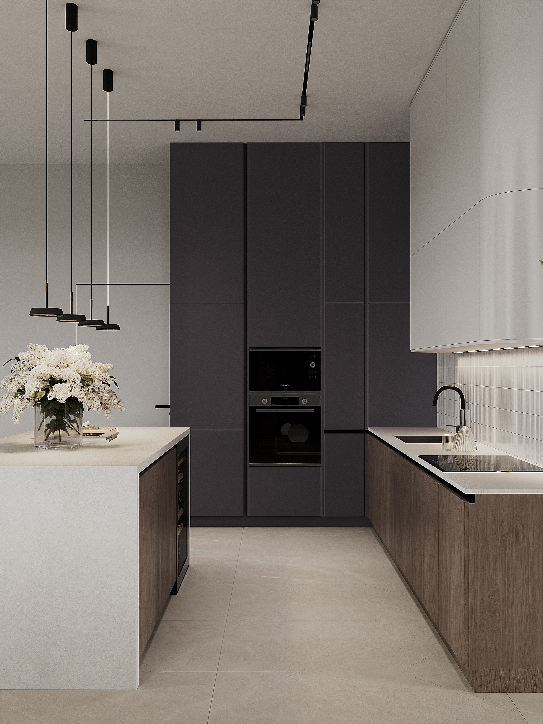 Интерьер кухни-гостиной для загородного дома — Изображение №9 — 3D на Dprofile