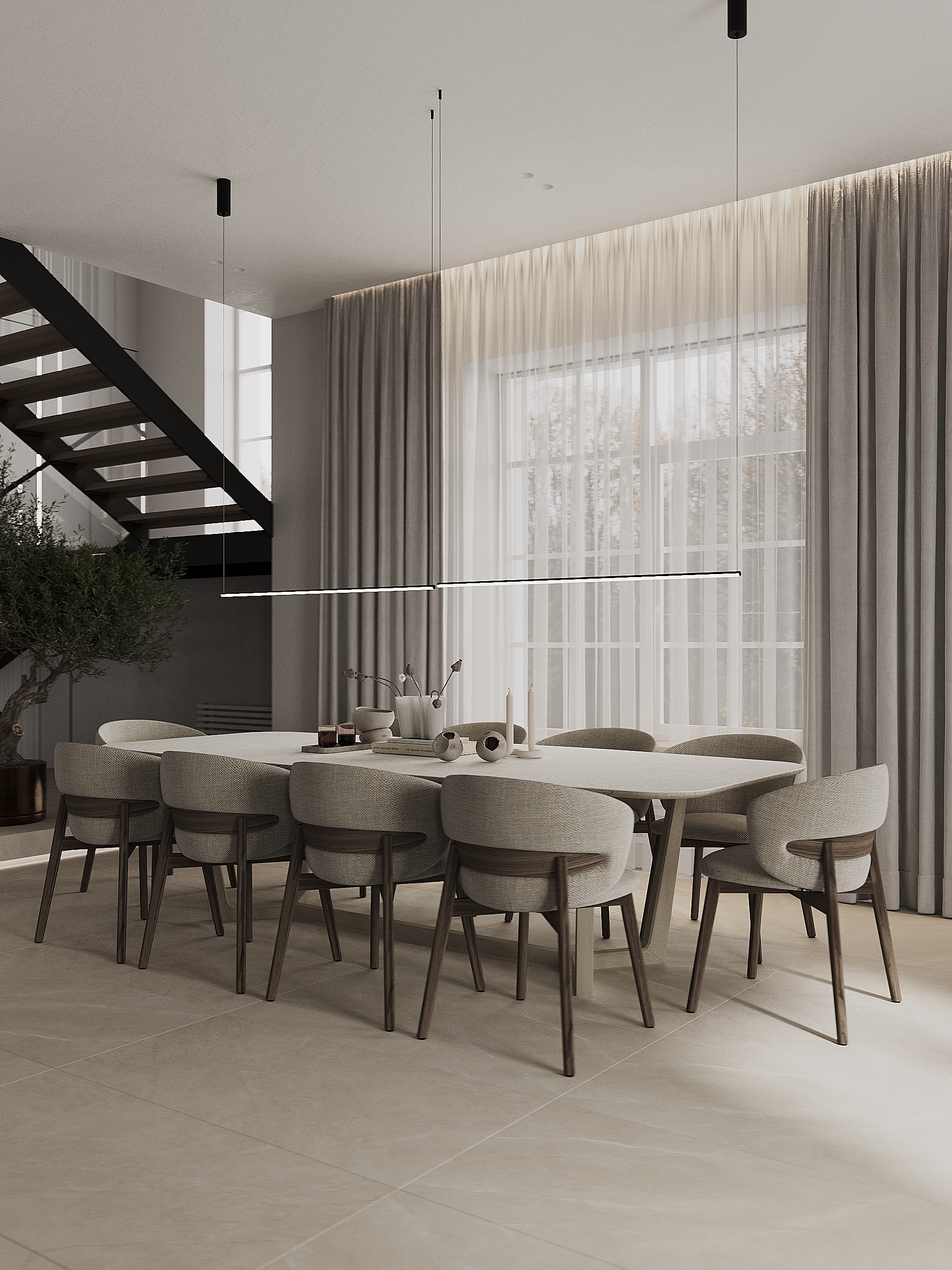 Интерьер кухни-гостиной для загородного дома — Изображение №7 — 3D на Dprofile