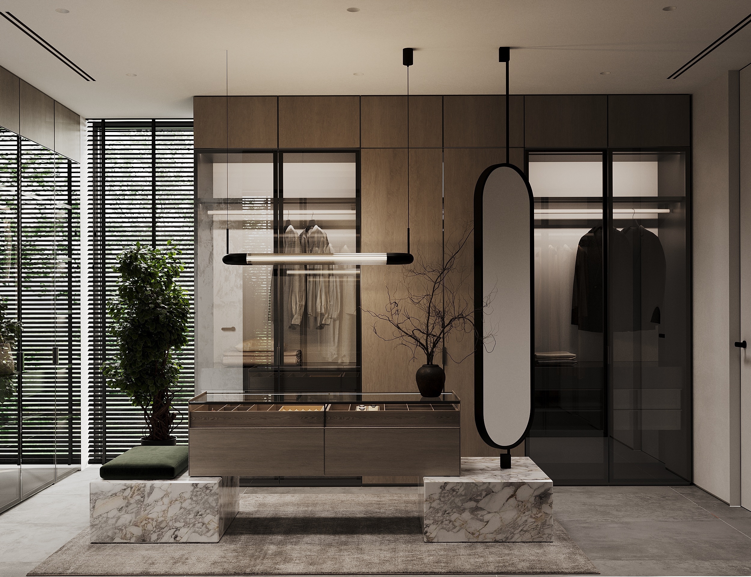 Интерьер гардеробной в мастер-блоке — Изображение №2 — 3D, Архитектура на Dprofile