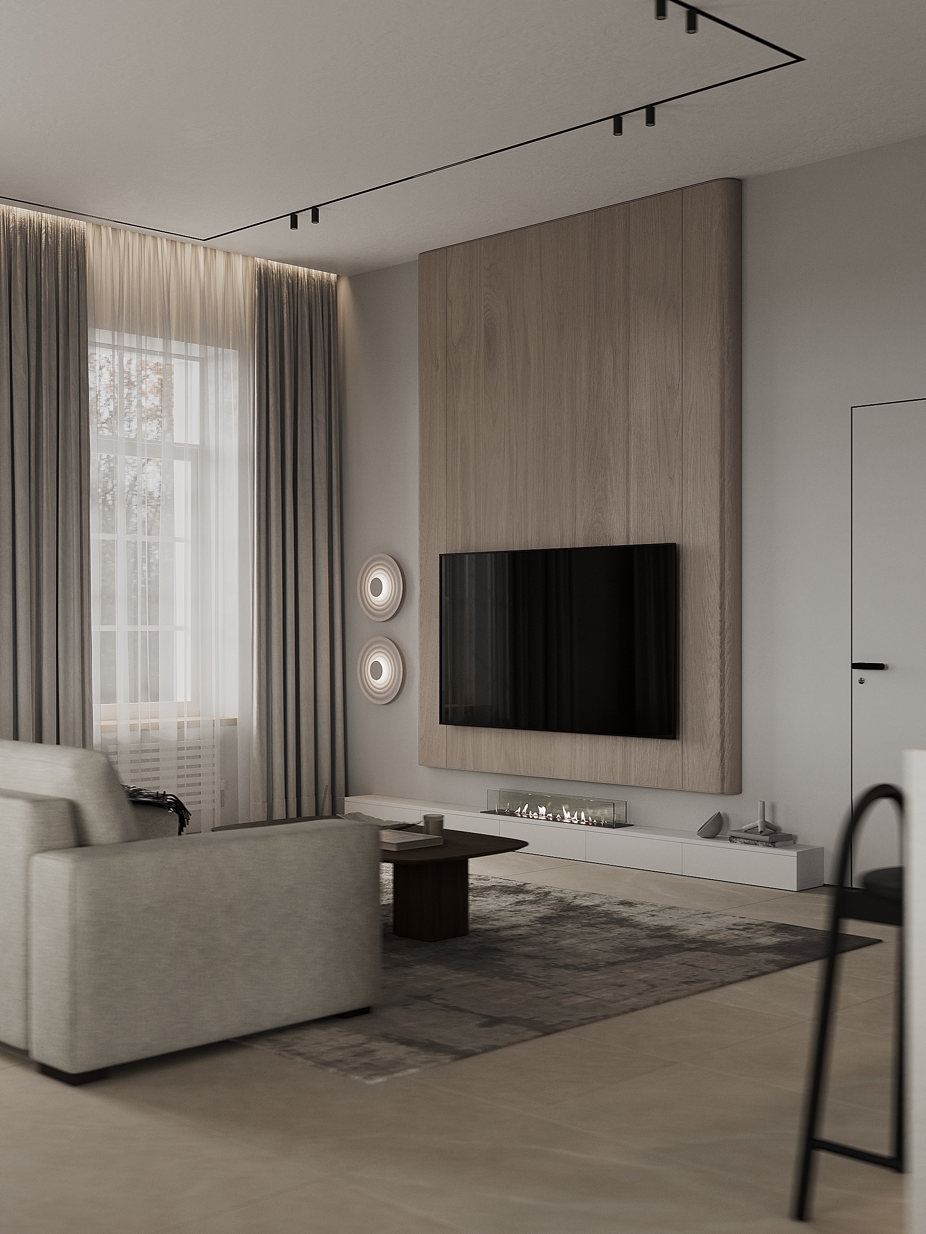 Интерьер кухни-гостиной для загородного дома — Изображение №1 — 3D на Dprofile