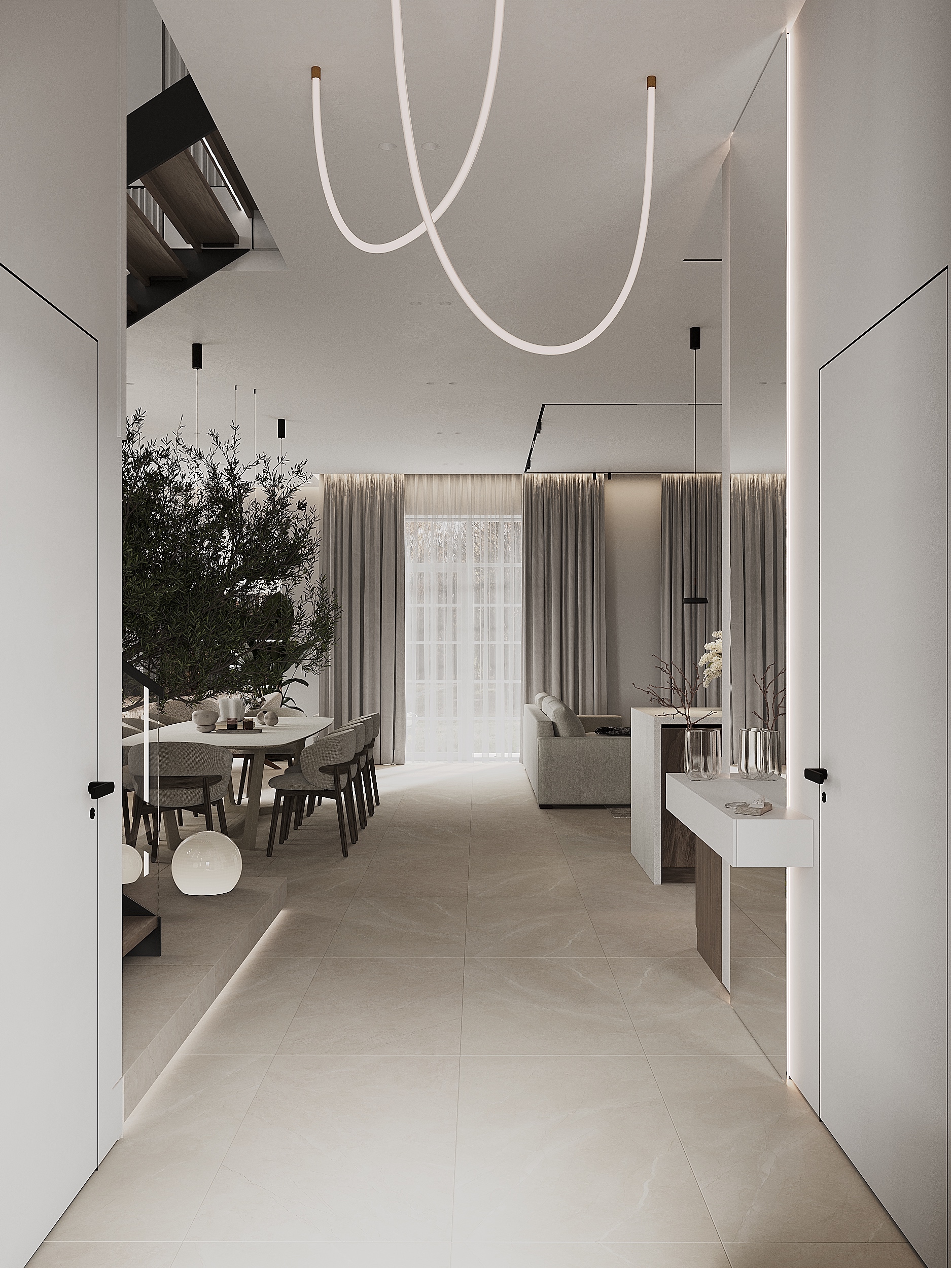 Интерьер кухни-гостиной для загородного дома — Изображение №10 — 3D на Dprofile