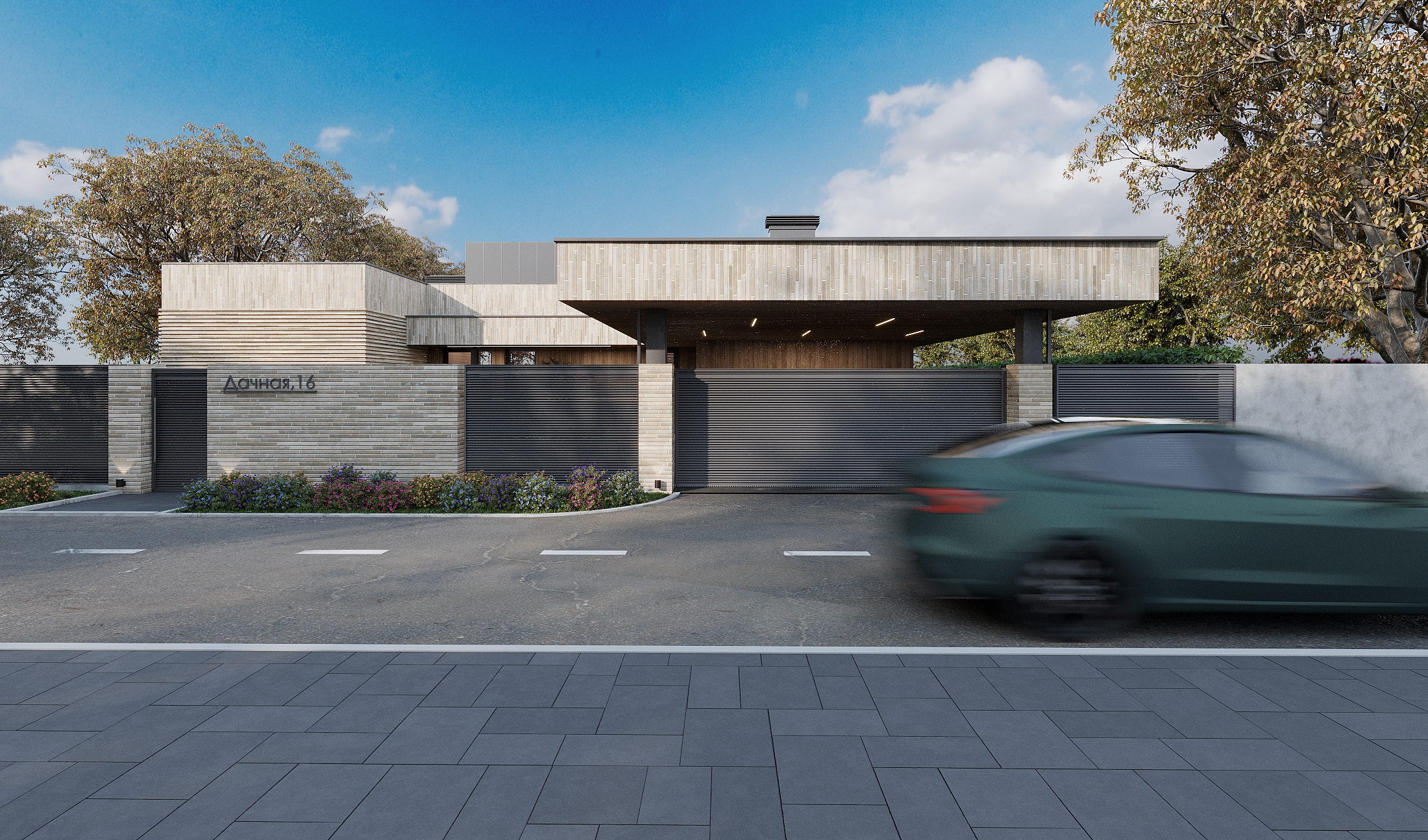 Проект загородного дома с уличным бассейном — Изображение №4 — 3D, Архитектура на Dprofile