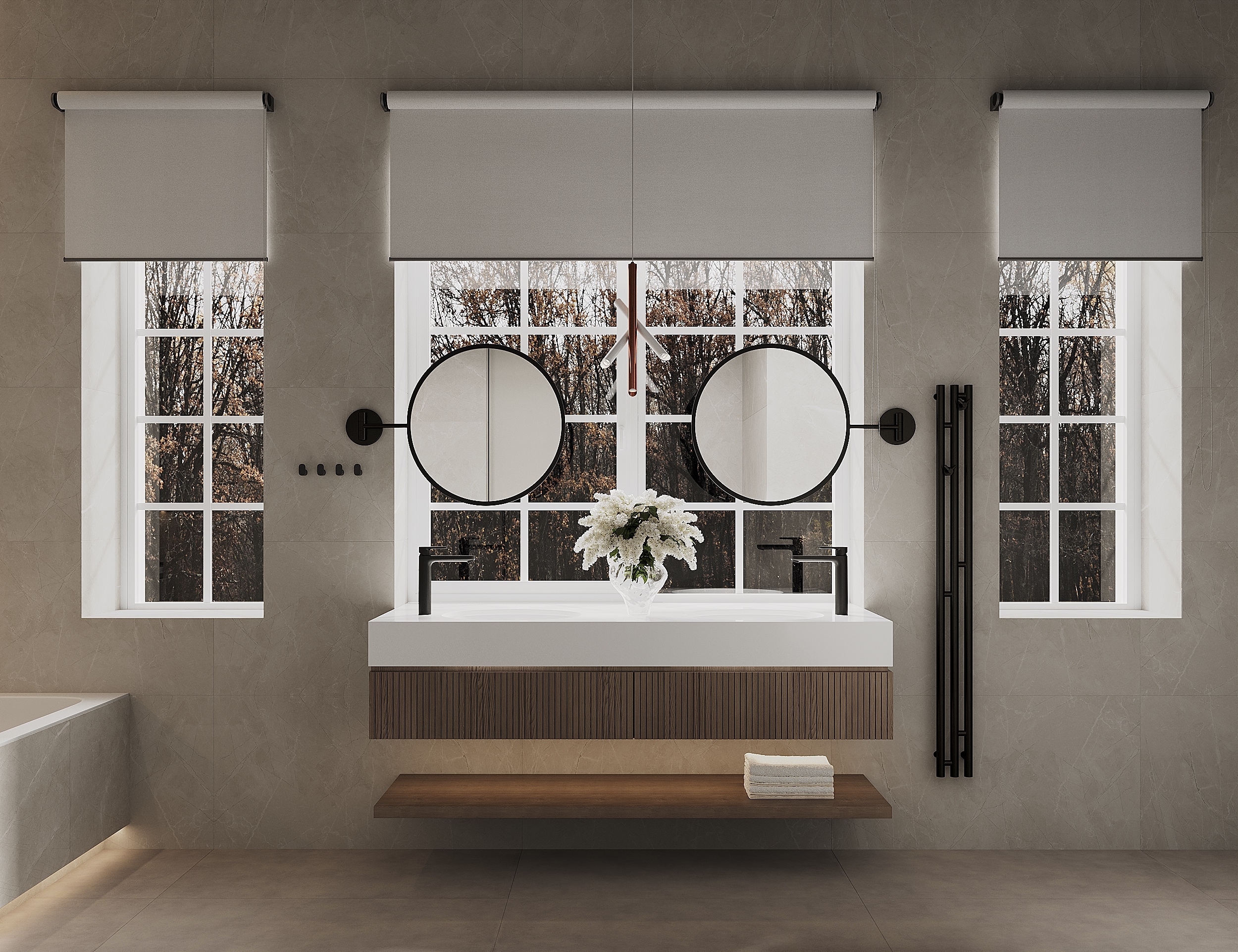 Интерьер ванной комнаты при детских — Изображение №2 — 3D на Dprofile