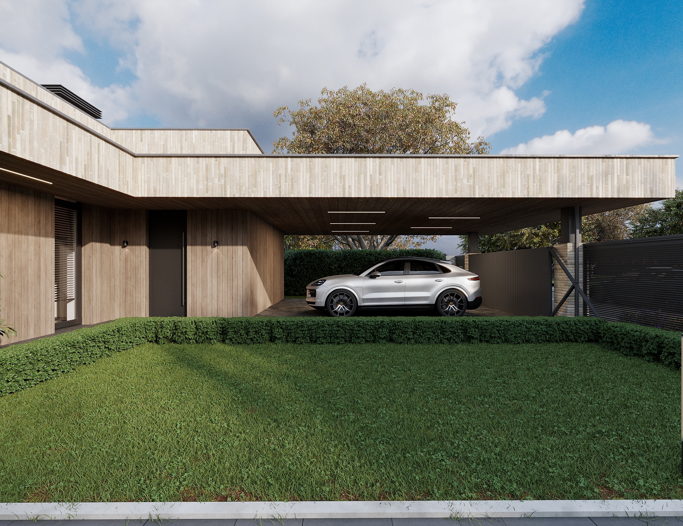 Проект загородного дома с уличным бассейном — Изображение №5 — 3D, Архитектура на Dprofile