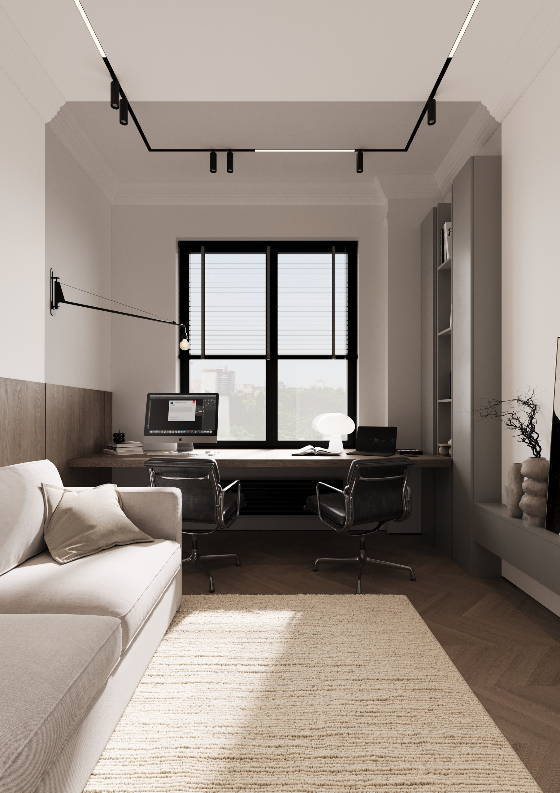 Проект интерьера кабинета для квартиры — Изображение №1 — Архитектура на Dprofile