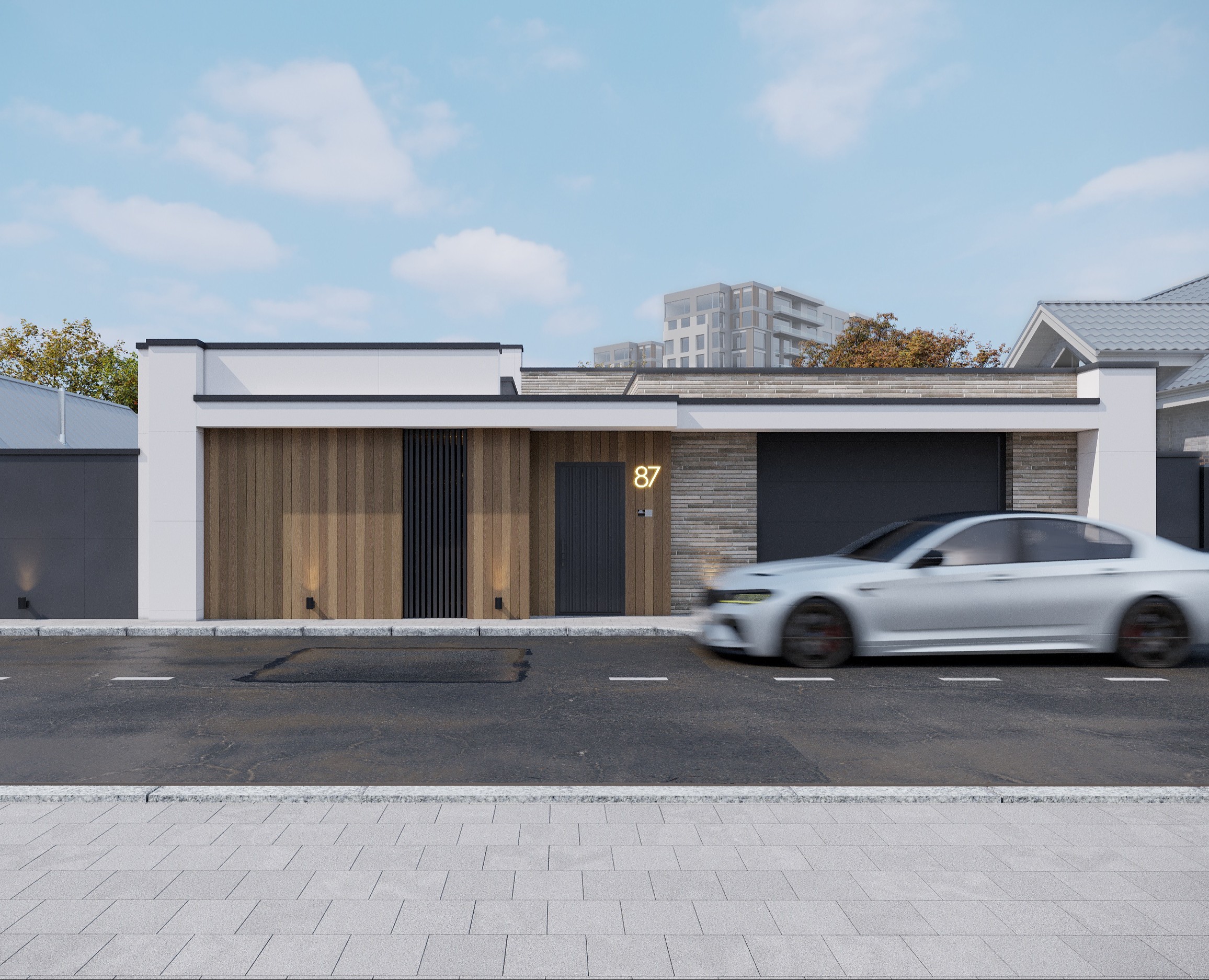 Проект внешнего вида фасадов для загородного дома — 3D на Dprofile