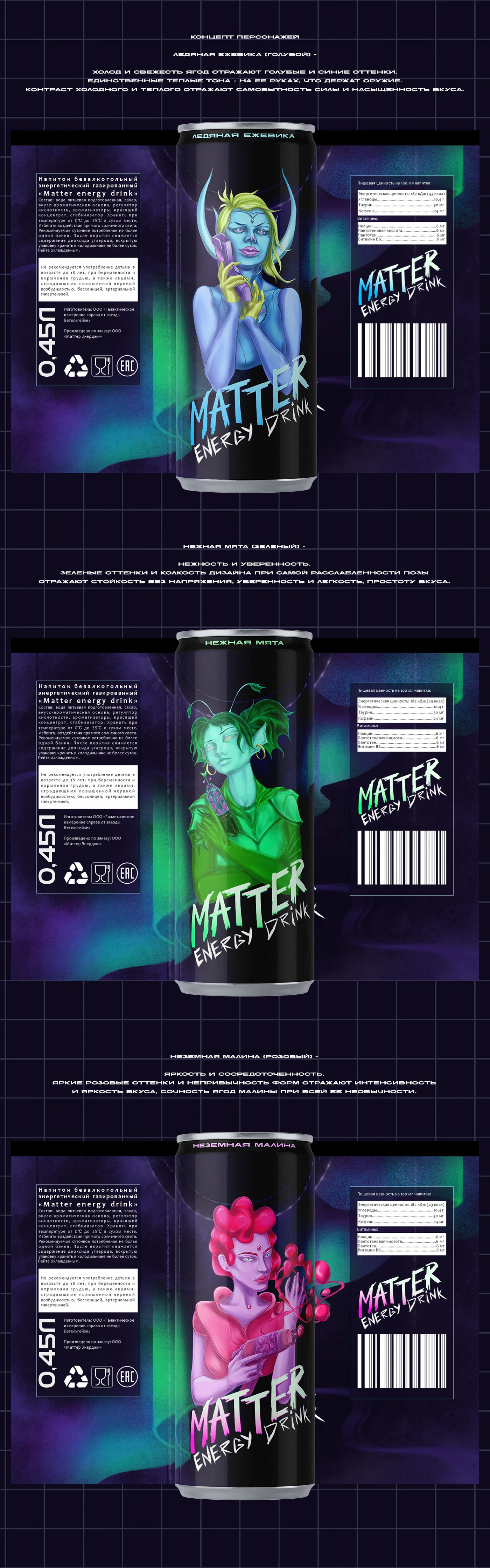 MATTER ENERGY DRINK — Изображение №3 — Брендинг, Иллюстрация на Dprofile