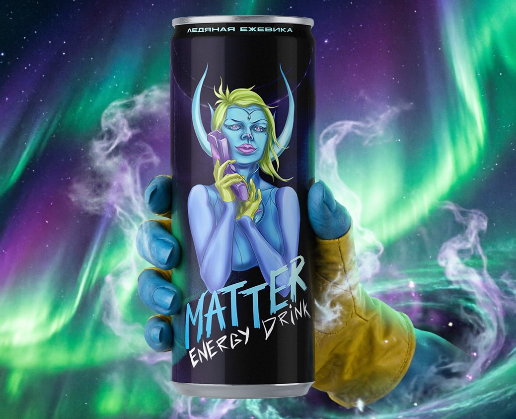 MATTER ENERGY DRINK — Брендинг, Иллюстрация на Dprofile