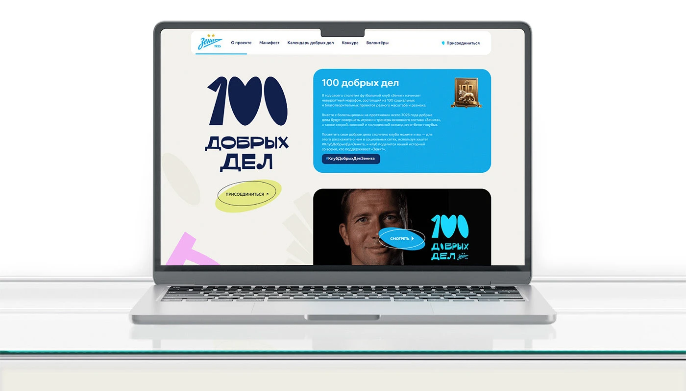 100 Добрых Дел ФК Зенит — Изображение №13 — Брендинг, Графика на Dprofile