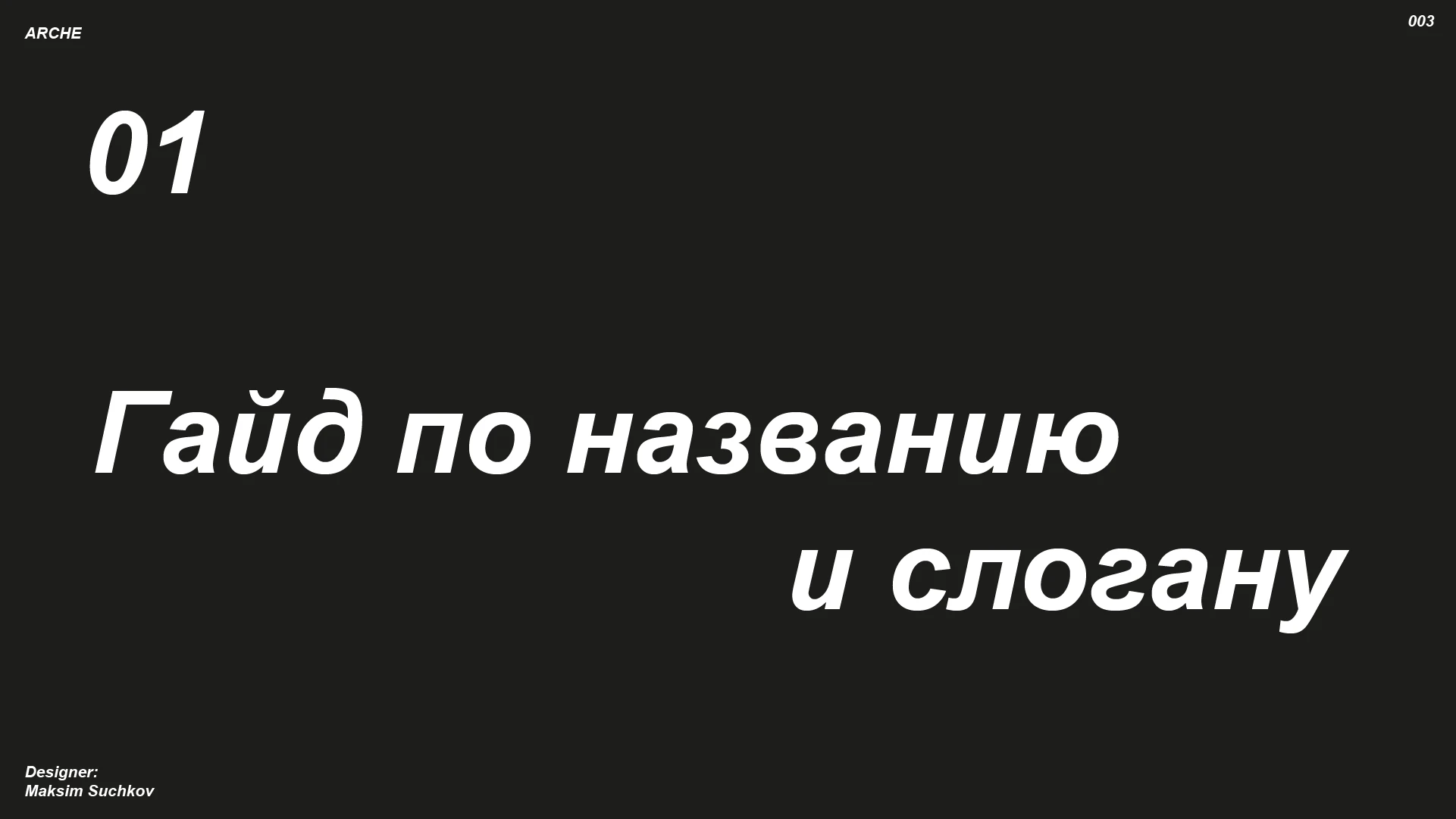 Брендбук ARCHE — Изображение №3 — Брендинг на Dprofile