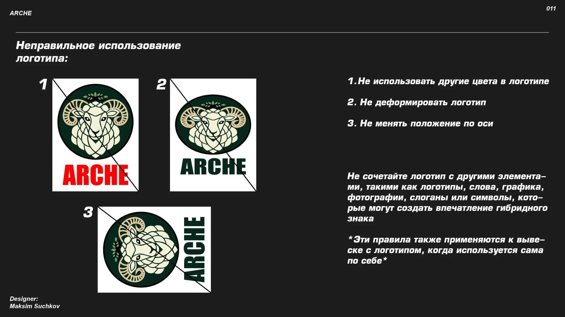 Брендбук ARCHE — Изображение №11 — Брендинг на Dprofile