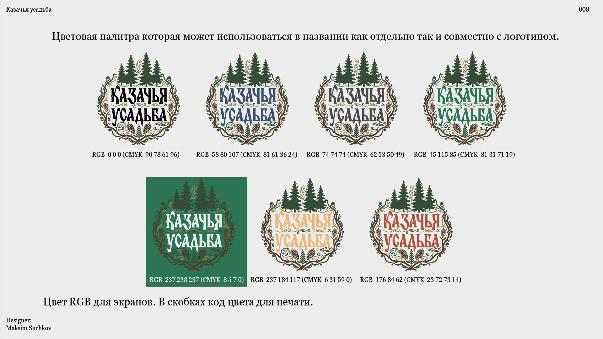 Брендбук для базы отдыха "Казачья усадьба" / Brandbook — Изображение №7 — Брендинг на Dprofile