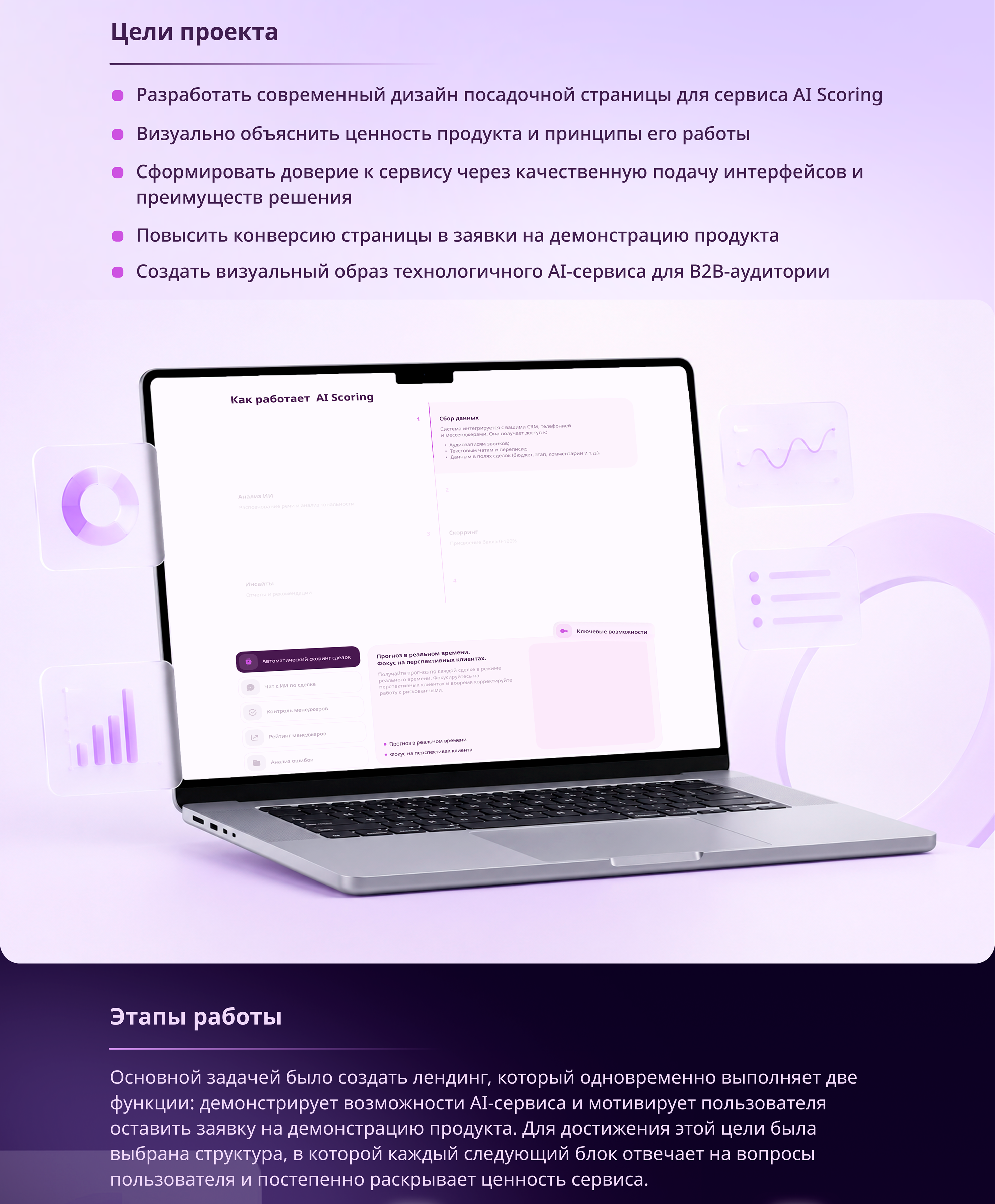 Лендинг сервиса AI Scoring — Изображение №3 — Интерфейсы на Dprofile