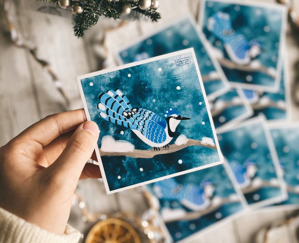 Открытки Лесные птицы — Иллюстрация, Графика на Dprofile