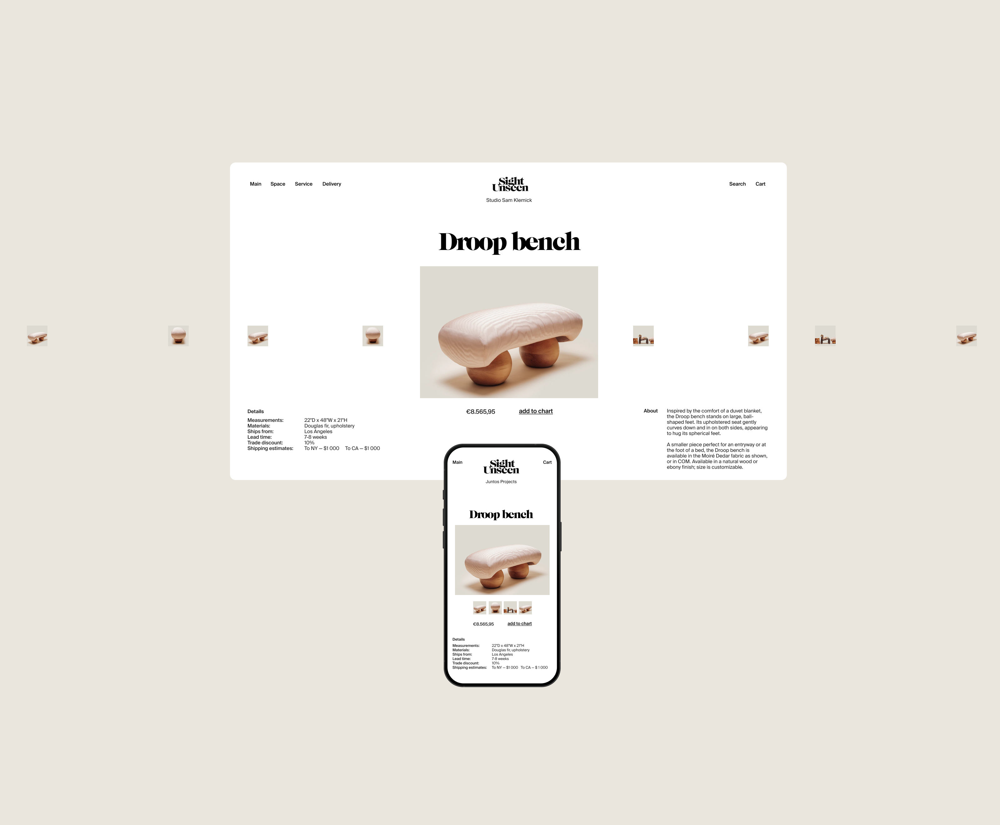 Sight Unseen интернет-магазин — Изображение №7 — Интерфейсы на Dprofile