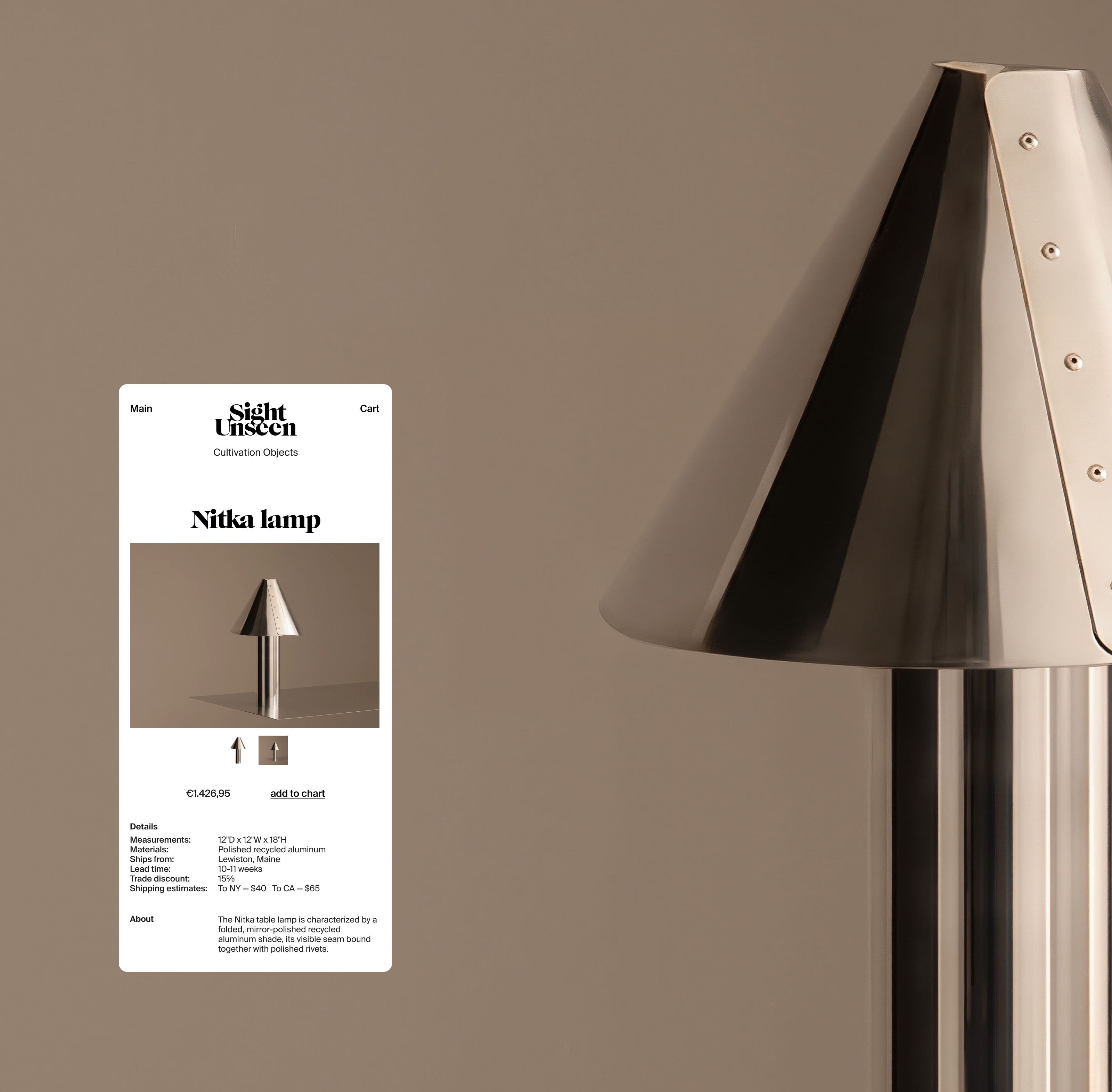 Sight Unseen интернет-магазин — Изображение №9 — Интерфейсы на Dprofile