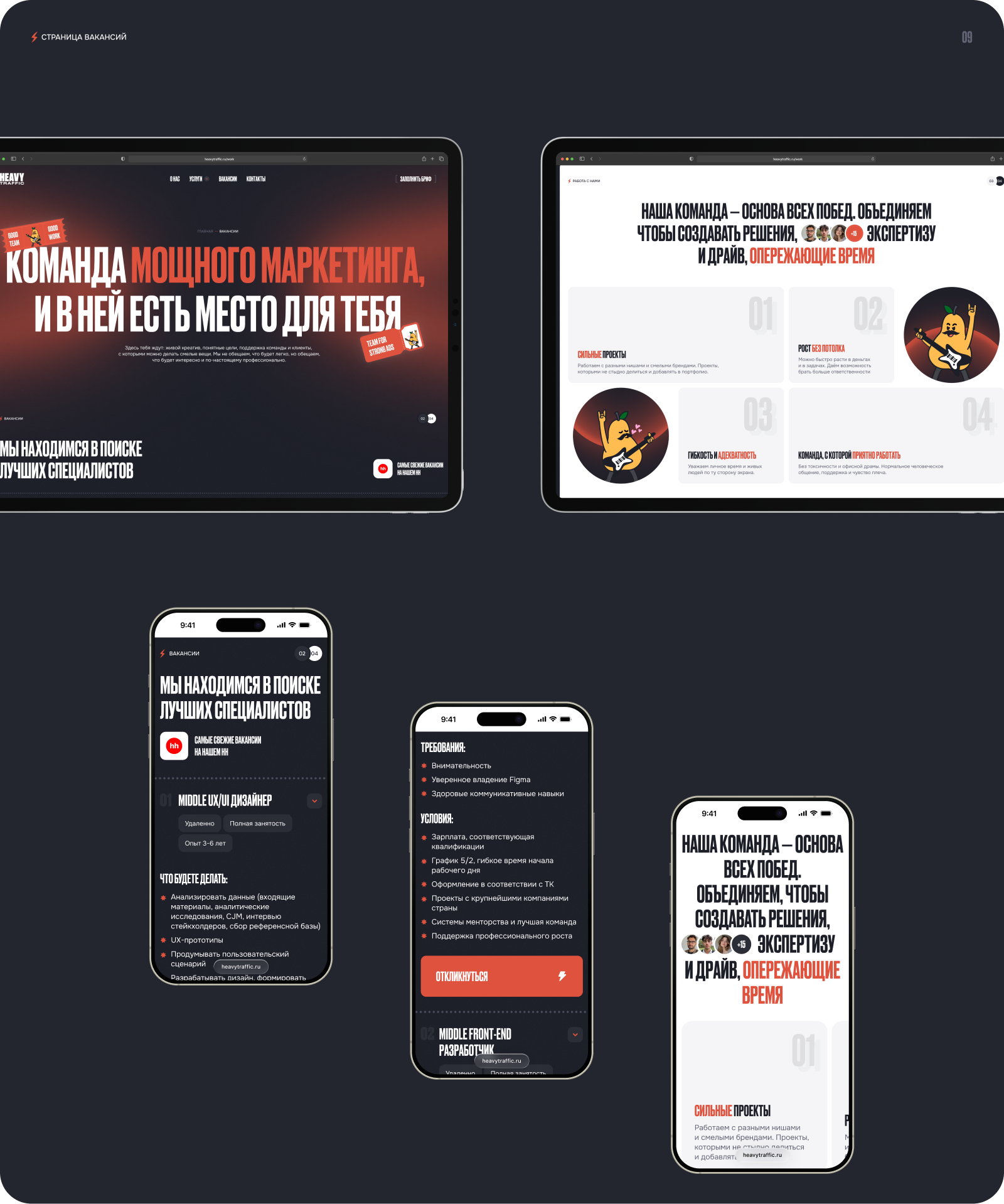 Heavy Traffic — маркетинговое агенство — Изображение №16 — Интерфейсы, Брендинг на Dprofile