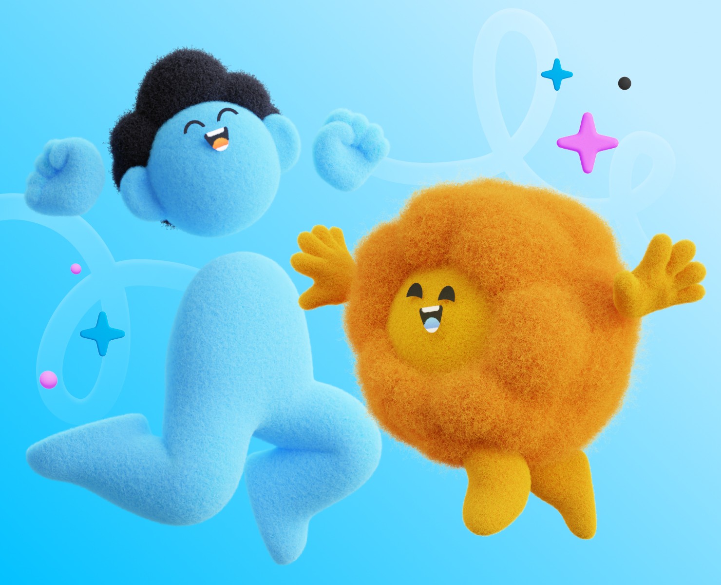 Флип и Тач –  Skyeng — 3D, Анимация на Dprofile