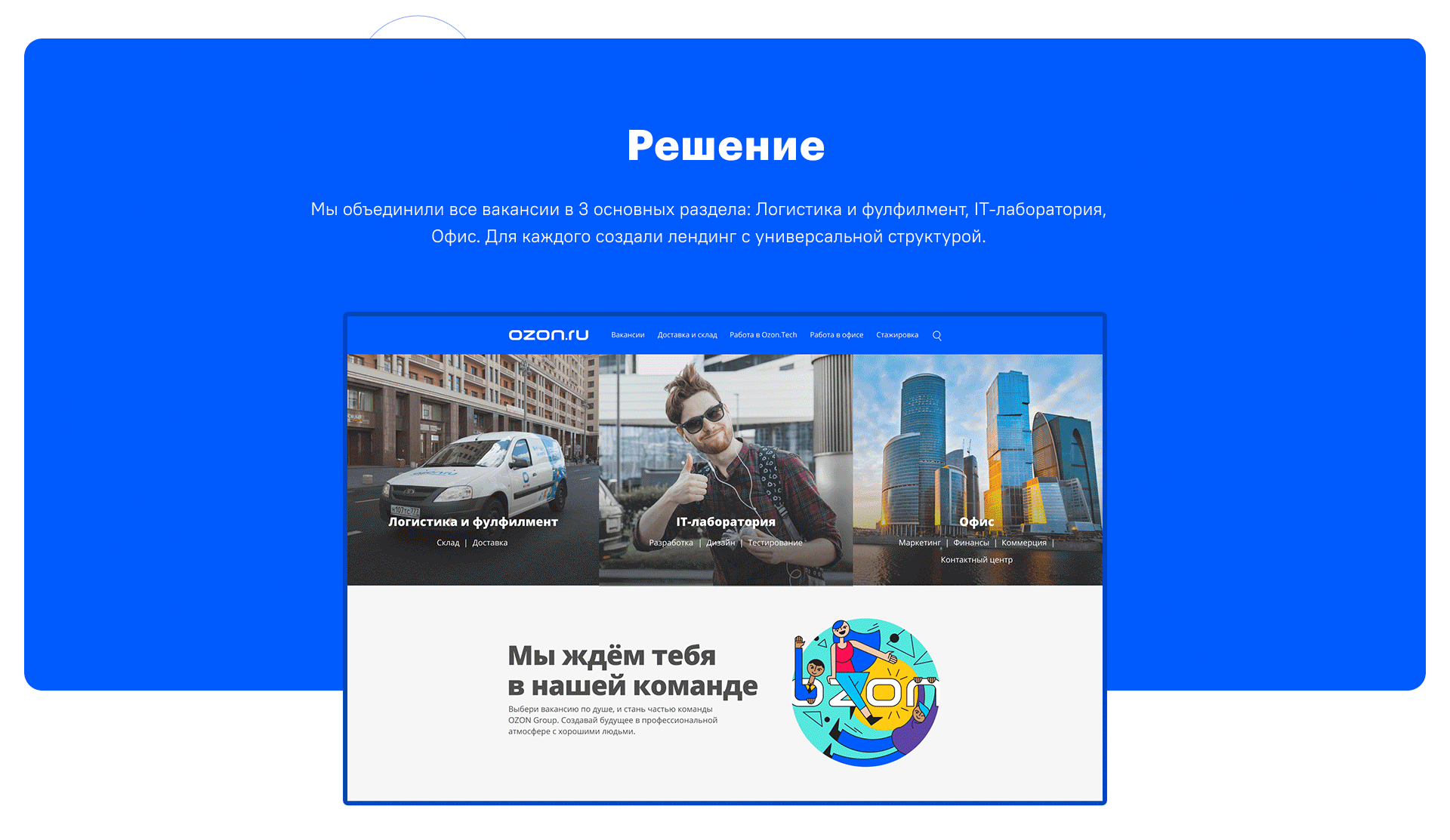 Ozon. Разработка сайта для поиска сотрудников — Изображение №3 — Интерфейсы, Иллюстрация на Dprofile